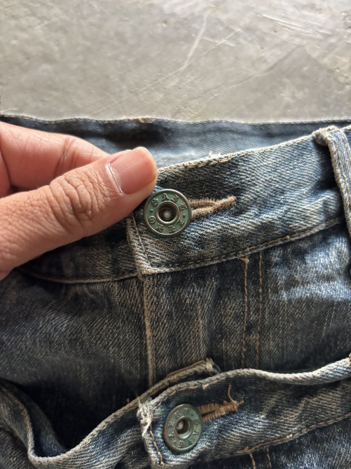 PPFM DOUBLE WAIST ZEROSAIL DISTRESSED JAPANESE BORO WASHED PUNK Size US 33 - 3 Thumbnail