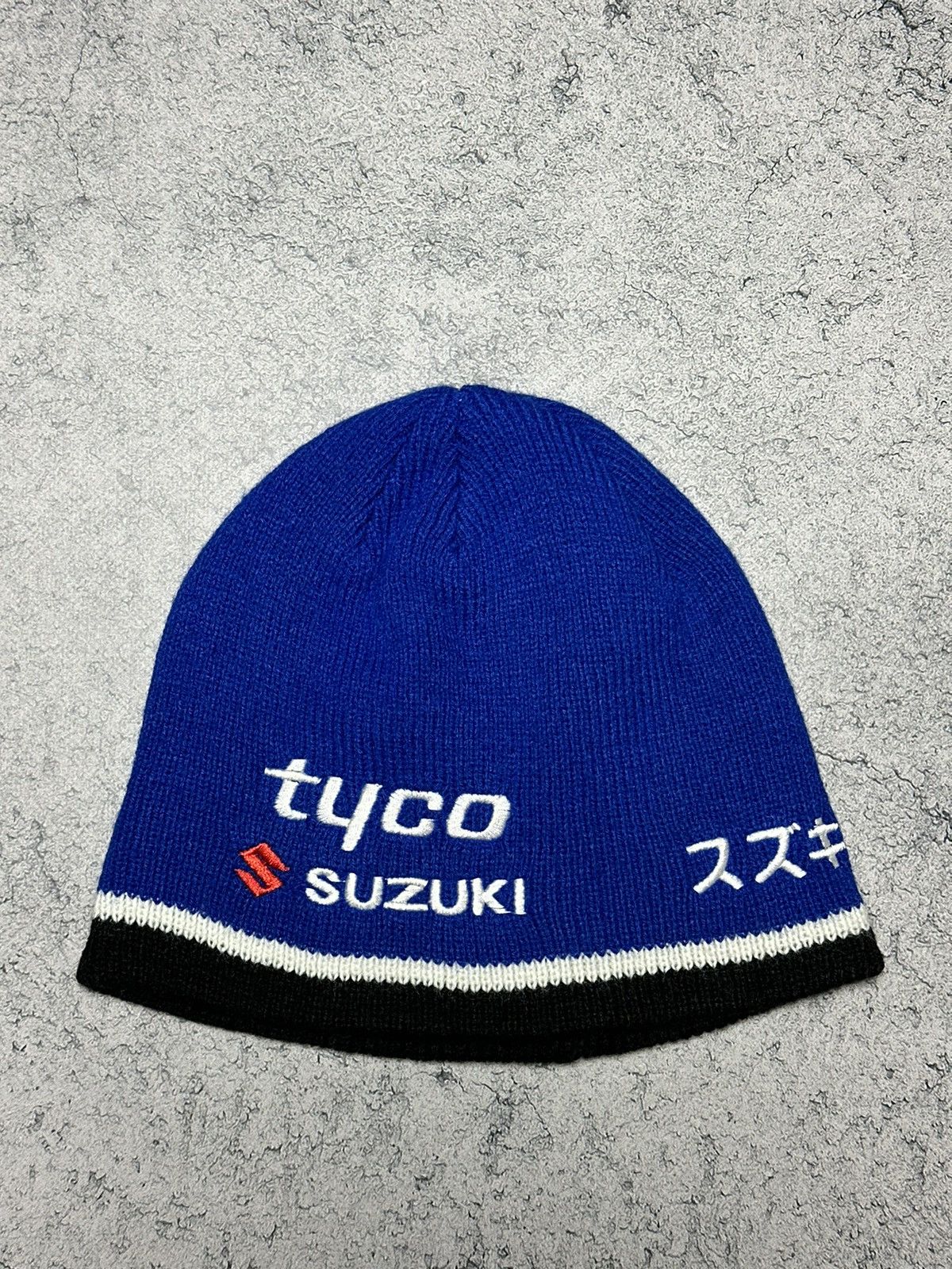 Vintage Vintage Suzuki Tyco Blue Racing Beanie Hat Size ONE SIZE - 3 Thumbnail