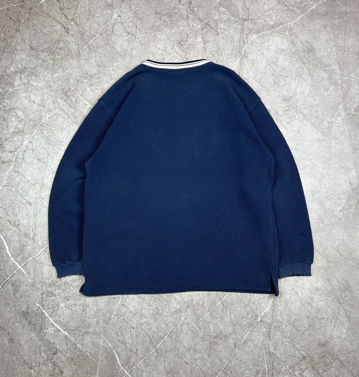 Nike × Vintage Men's Nike Premier Swoosh Sweatshirt Size XL Washed Navy Size US XL / EU 56 / 4 - 2 Thumbnail
