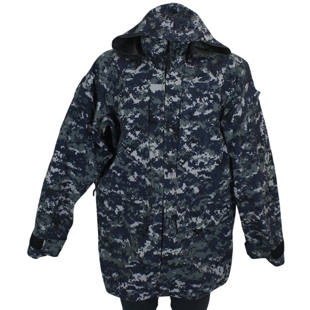 US Navy Parka Gore-Tex Jacket Mens M X-Long Digital Camo