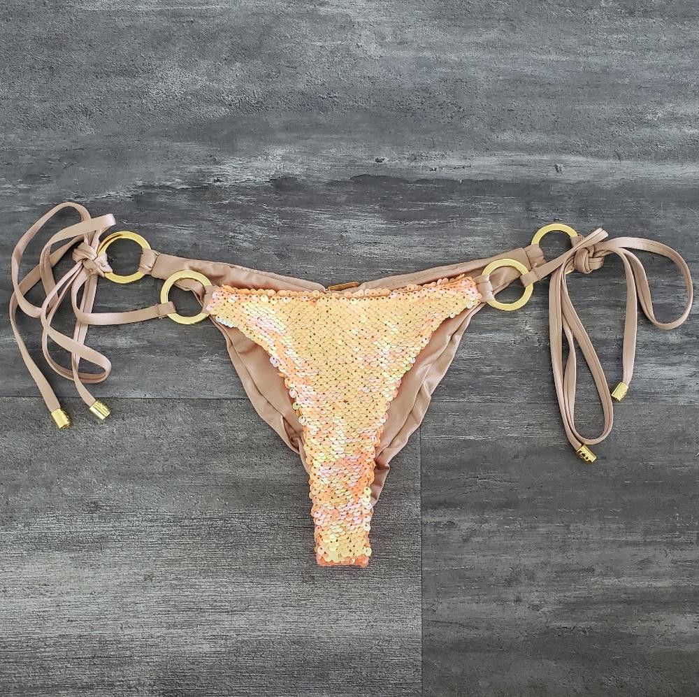 Designer Orange BB Siren Song Bikini Bottoms Size ONE SIZE - 1 Thumbnail