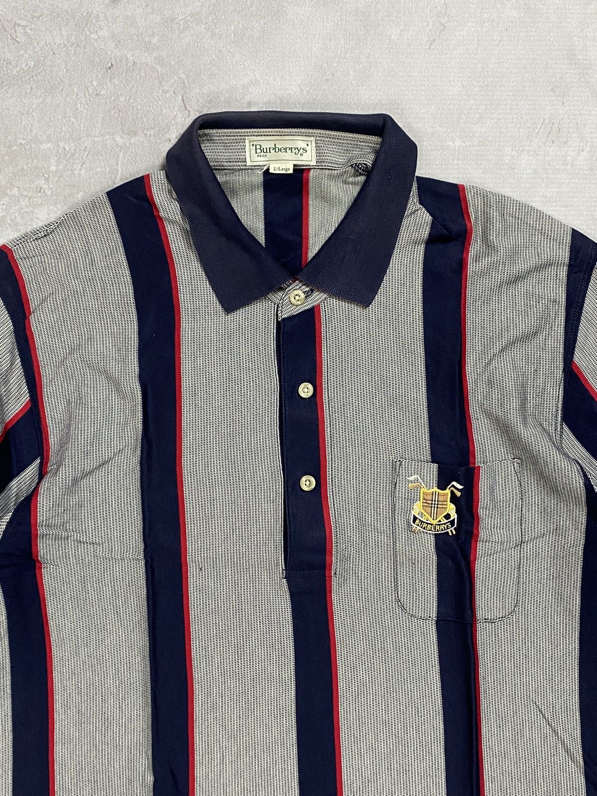 Burberry Vintage Burberrys Polo Shirt Size US L / EU 52-54 / 3 - 3 Thumbnail