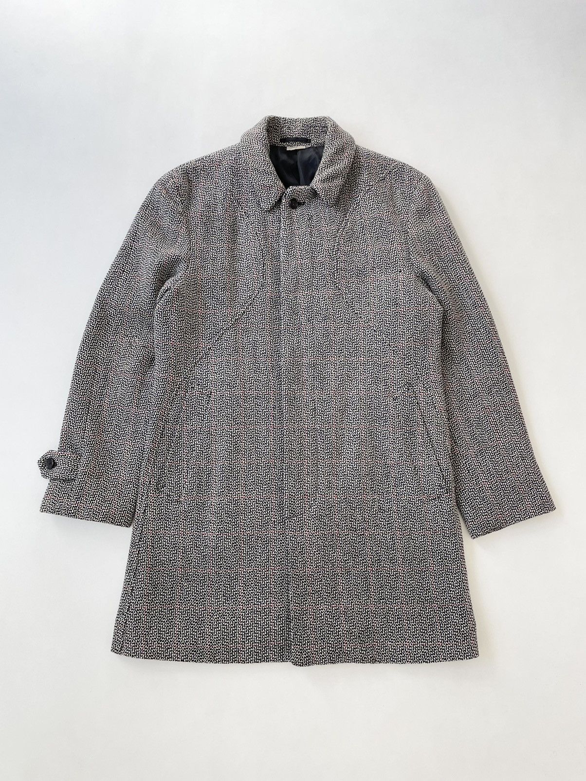 Comme des Garcons A/W 03 Panelled Patterned Weave Overcoat Size US L / EU 52-54 / 3 - 1 Thumbnail