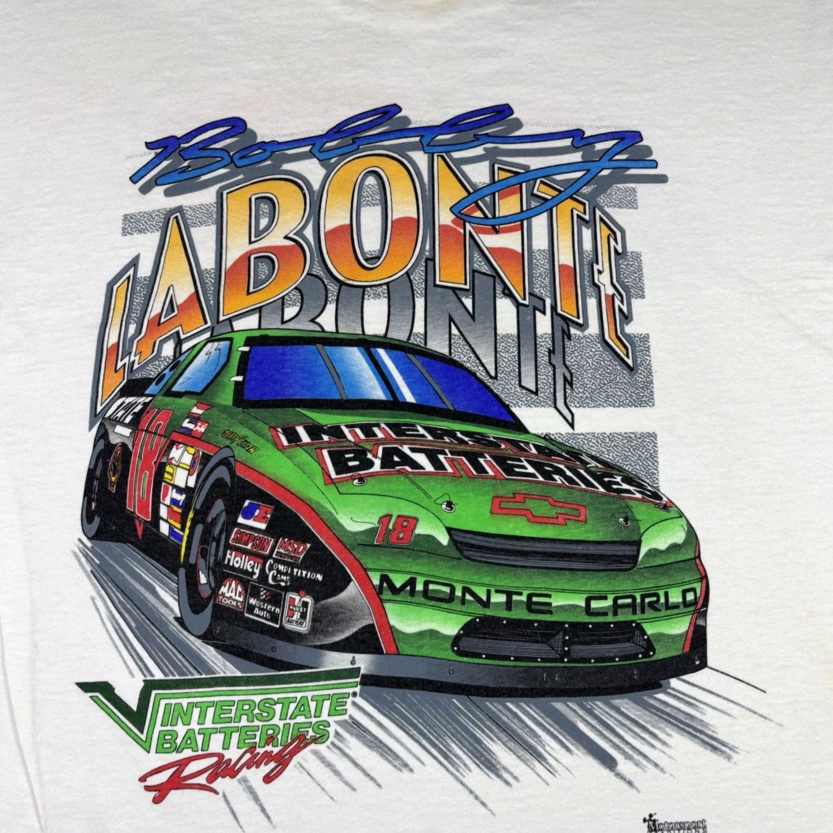 Chase Authentics VINTAGE Bobby Lobonte T Shirt Nascar Racing Double Sided Graphic Adult XL White Cotton Chase Authentics Mens Shirt Size US XL / EU 56 / 4 - 6 Thumbnail