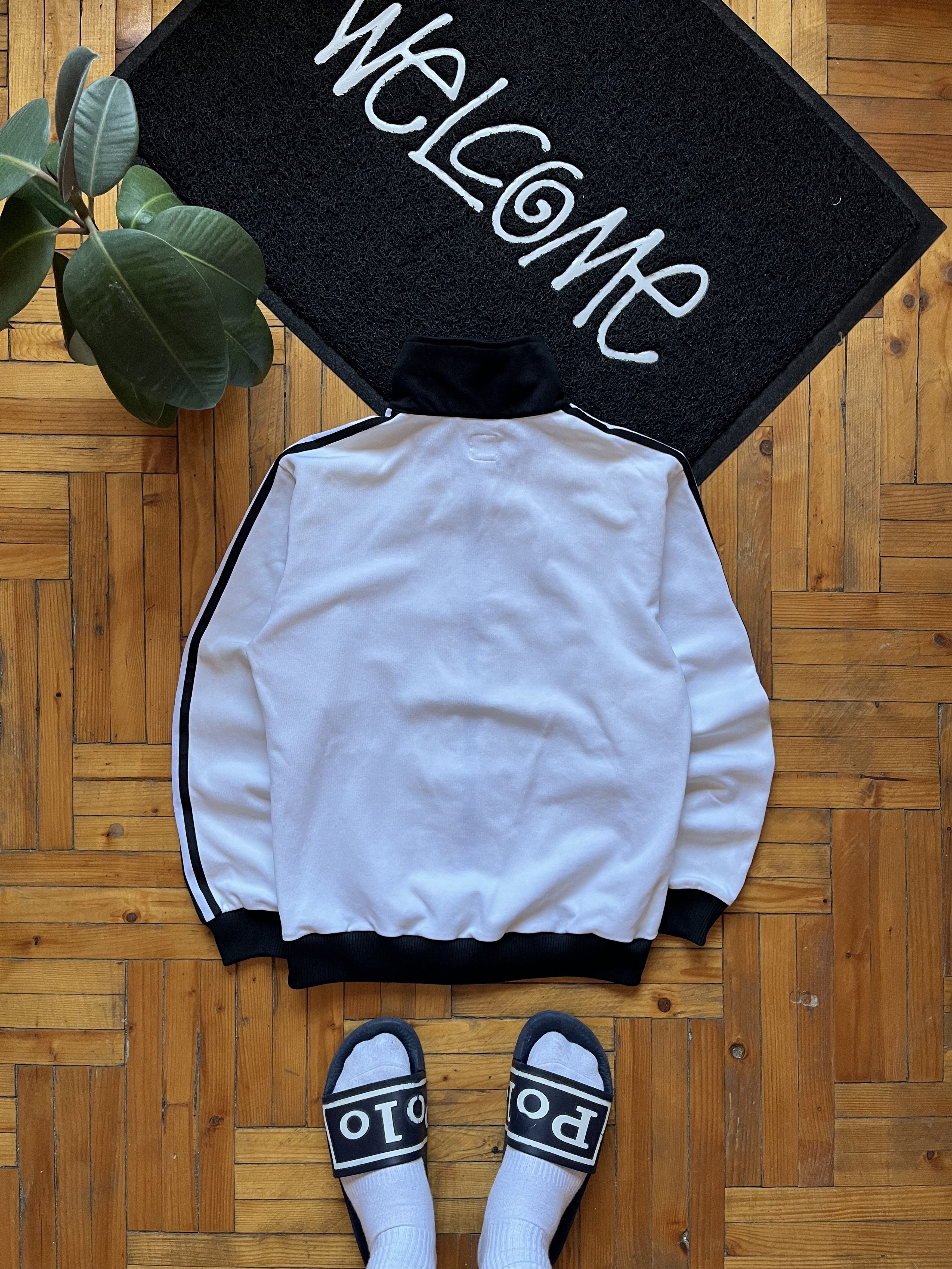 Adidas Vintage Adidas 00's Track Jacket White & Black Stripes Size US S / EU 44-46 / 1 - 5 Thumbnail