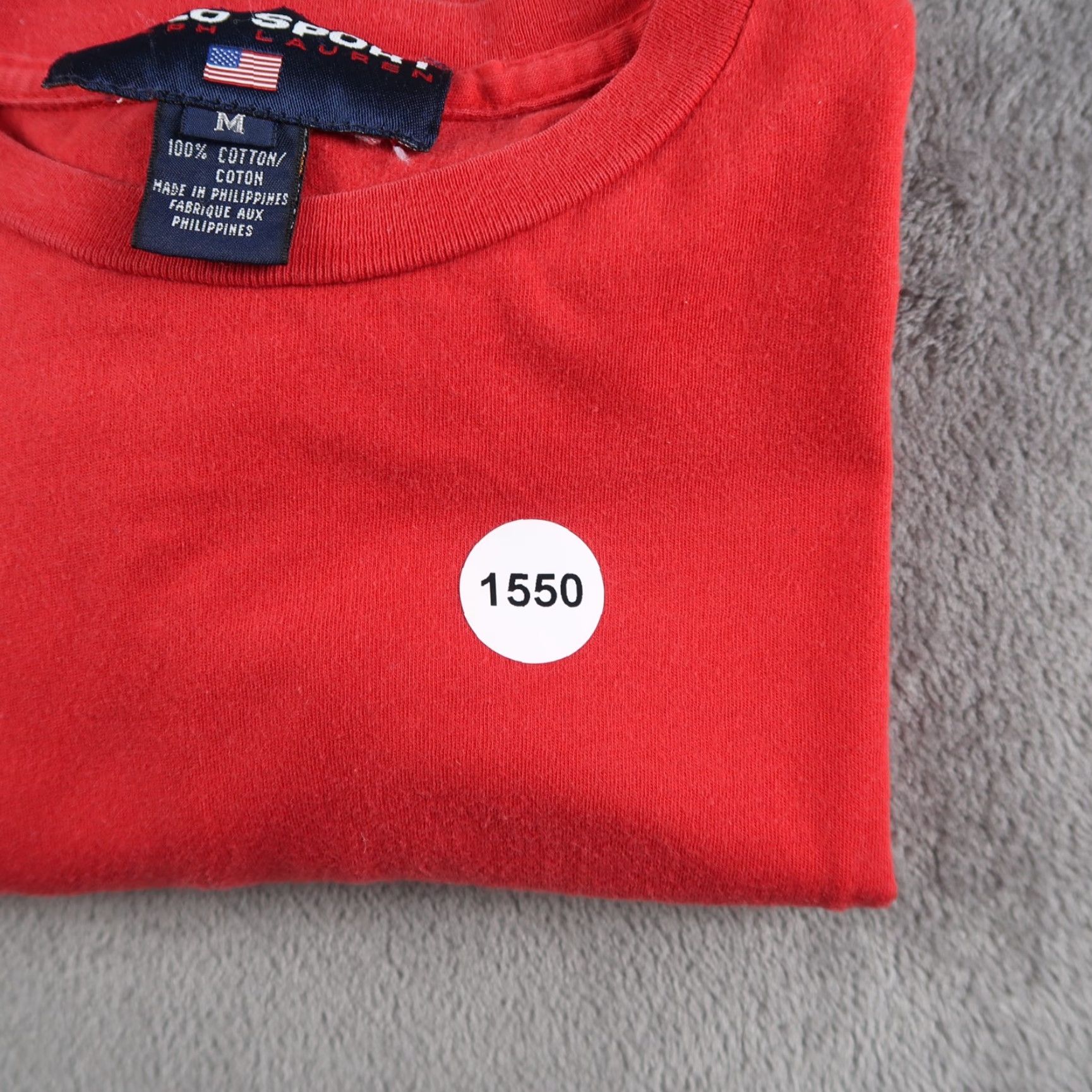 Polo Ralph Lauren VINTAGE Polo Ralph Lauren Polo Sport Red T Shirt M Medium Pony Shirt Mens 90s Size US L / EU 52-54 / 3 - 8 Thumbnail