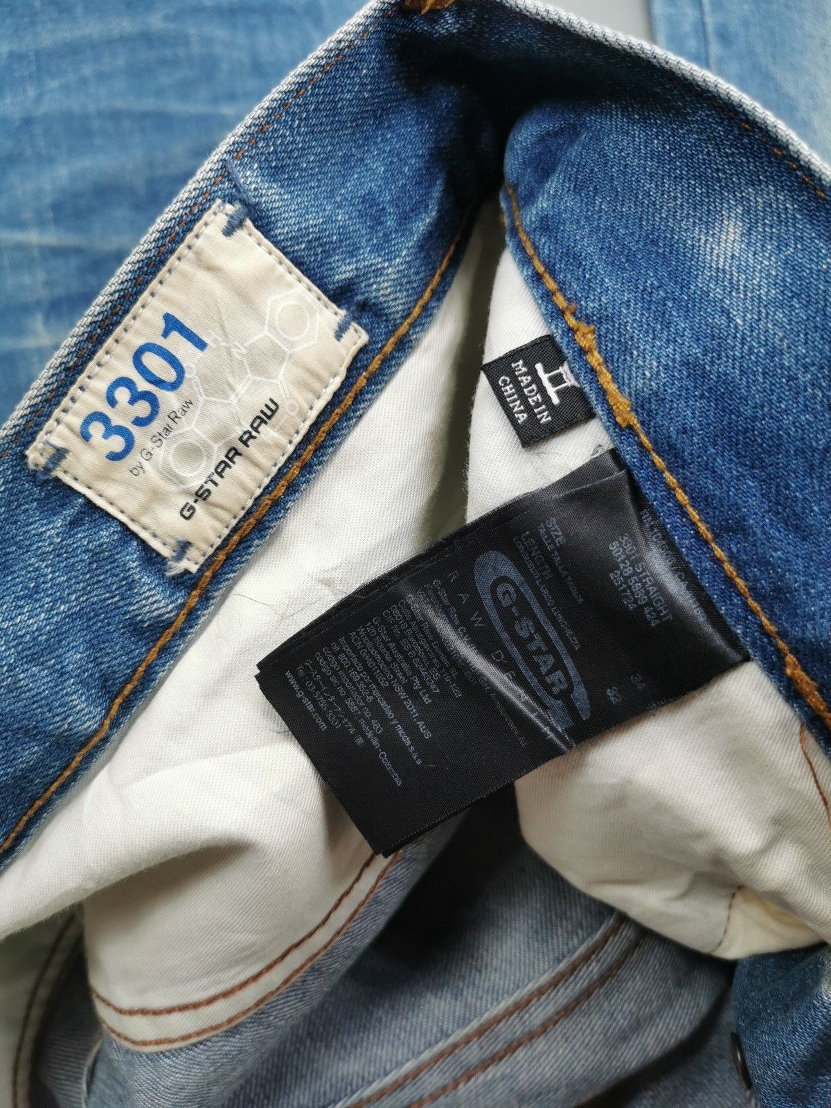 G-Star Mudwash G Star Raw Straight Denim Jeans Size US 34 / EU 50 - 8 Thumbnail