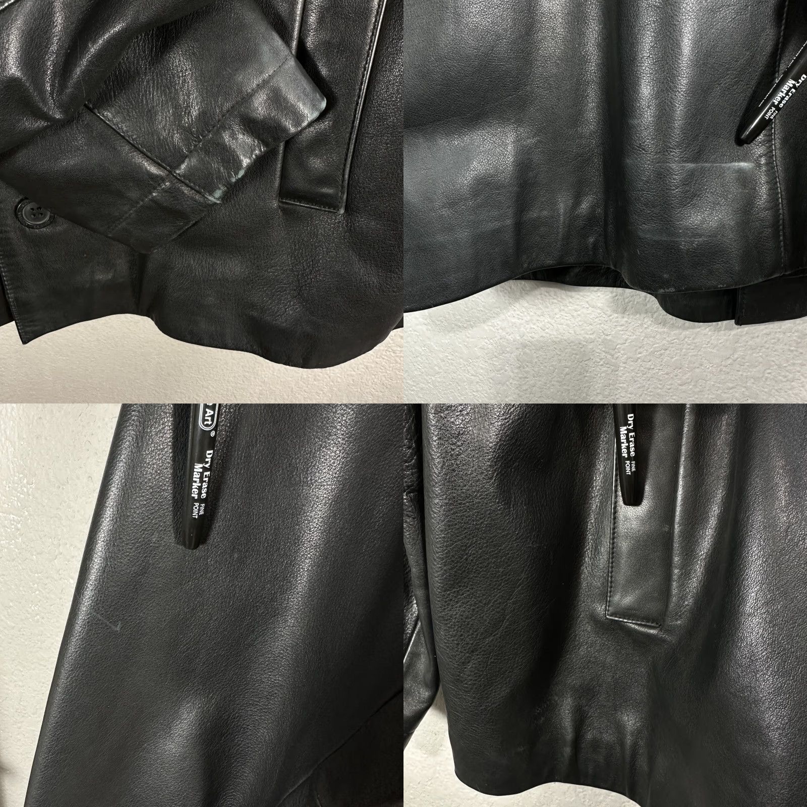 Guess GUESS Leather Jacket Mens XL Black Leather Blazer Lined Pockets Classic Sz XL Size US XL / EU 56 / 4 - 9 Thumbnail