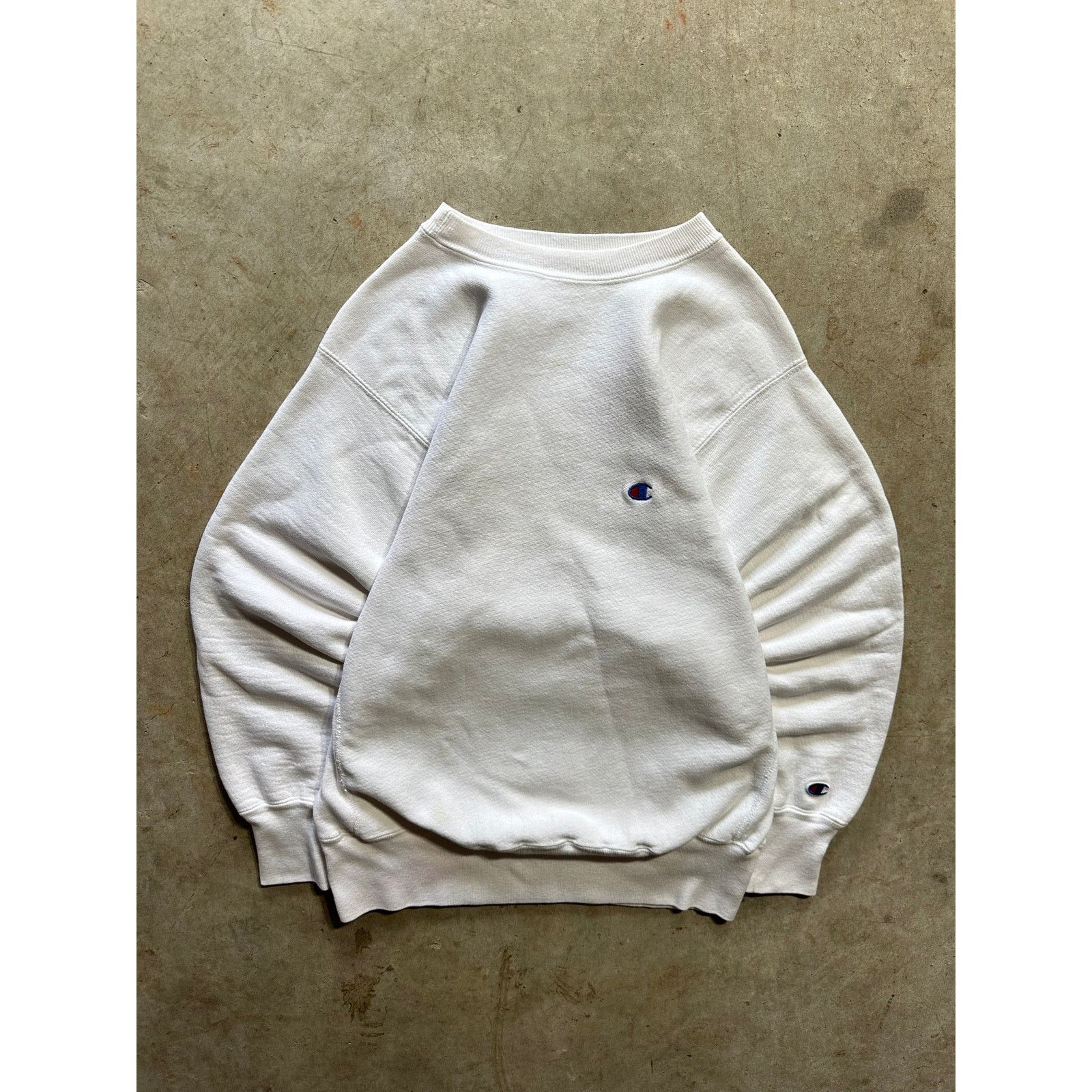 Champion × Vintage Vintage Champion Reverse Weave White Heavyweight Sweatshirt Size US M / EU 48-50 / 2 - 1 Thumbnail