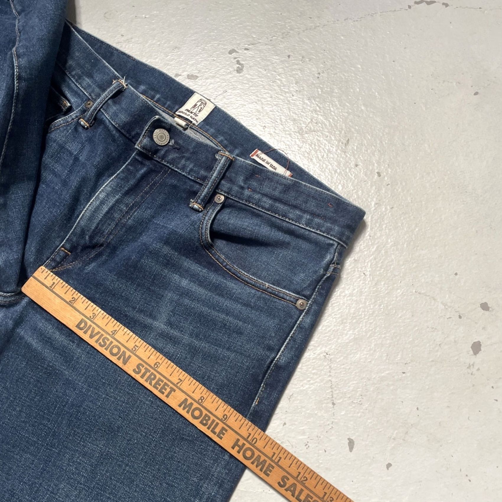 KATO Hiroshi Kato Slim 4 Way Selvedge 14oz Blue Denim USA Mens Jeans - Unisex Regular Size - 33" - Vintage Style Size US 33 - 5 Thumbnail