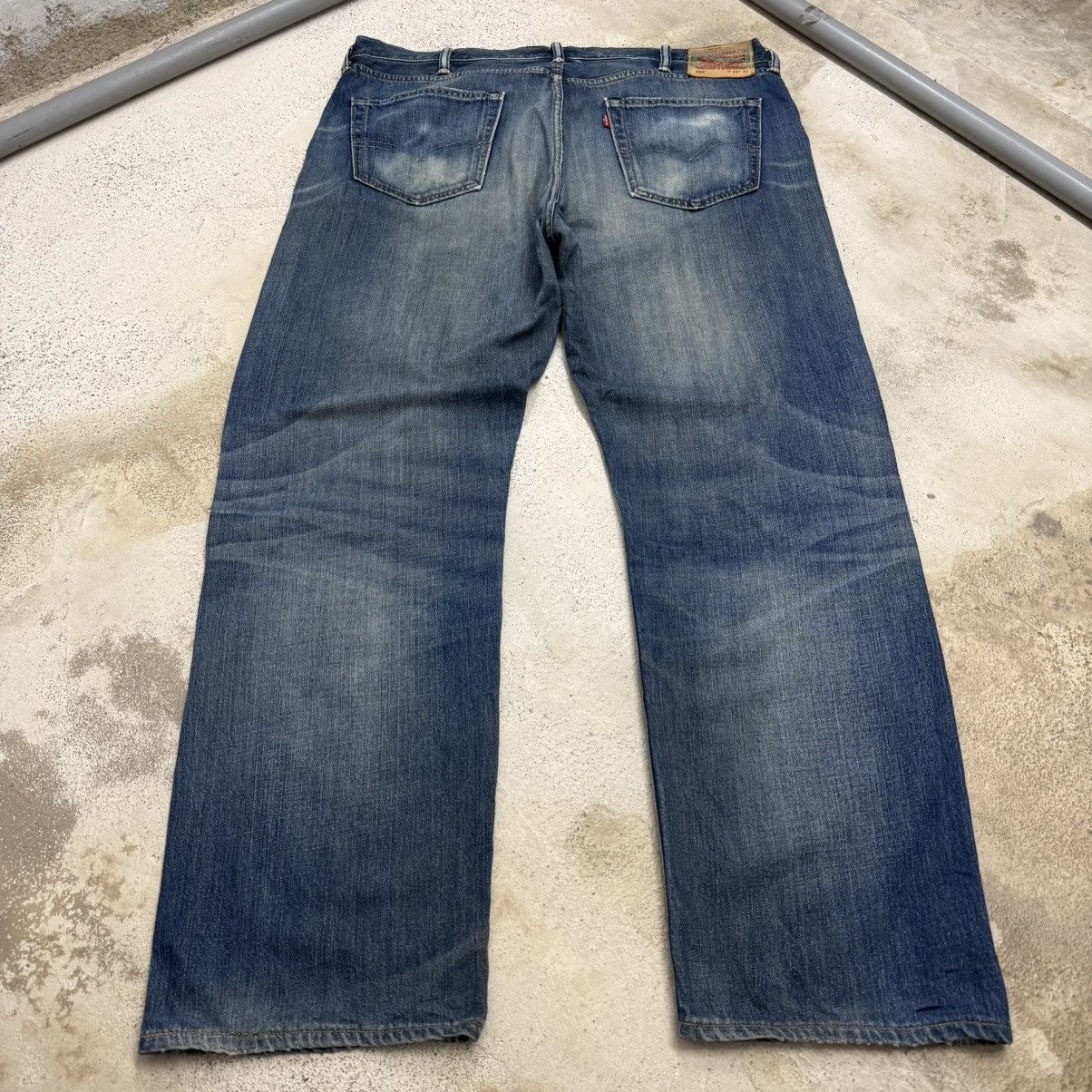 Levi's Levis 505 Distressed Whiskering Denim Pants Size US 42 / EU 58 - 2 Thumbnail