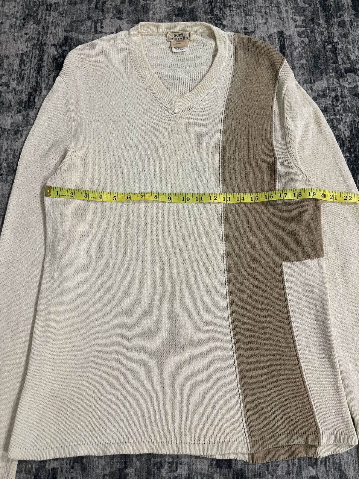 Hermes Vintage Hermes V-neck Sweater Knit Size US L / EU 52-54 / 3 - 14 Thumbnail