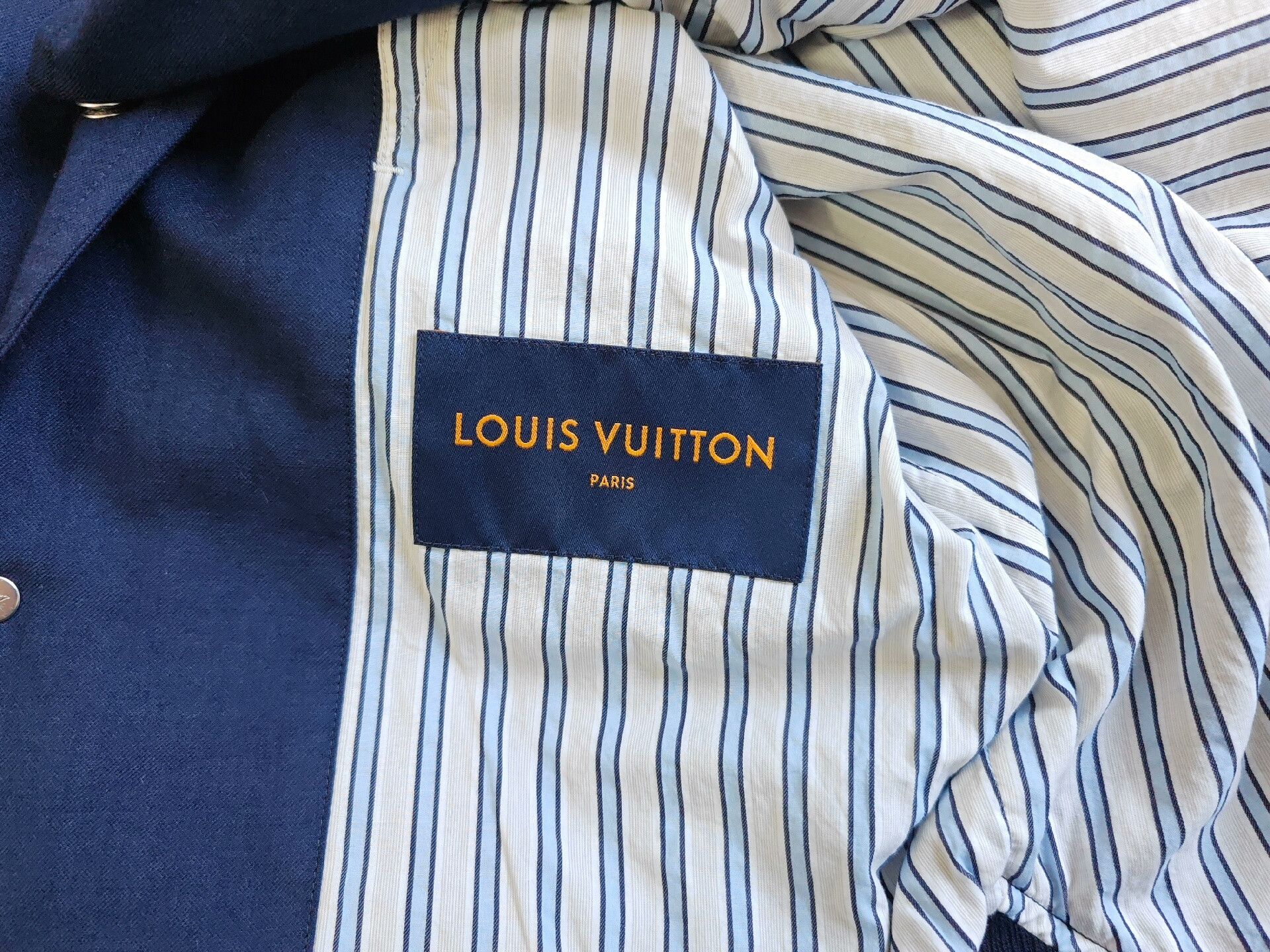 Louis Vuitton Louis Vuitton Men's Blue Wool Jacket Size US L / EU 52-54 / 3 - 4 Thumbnail