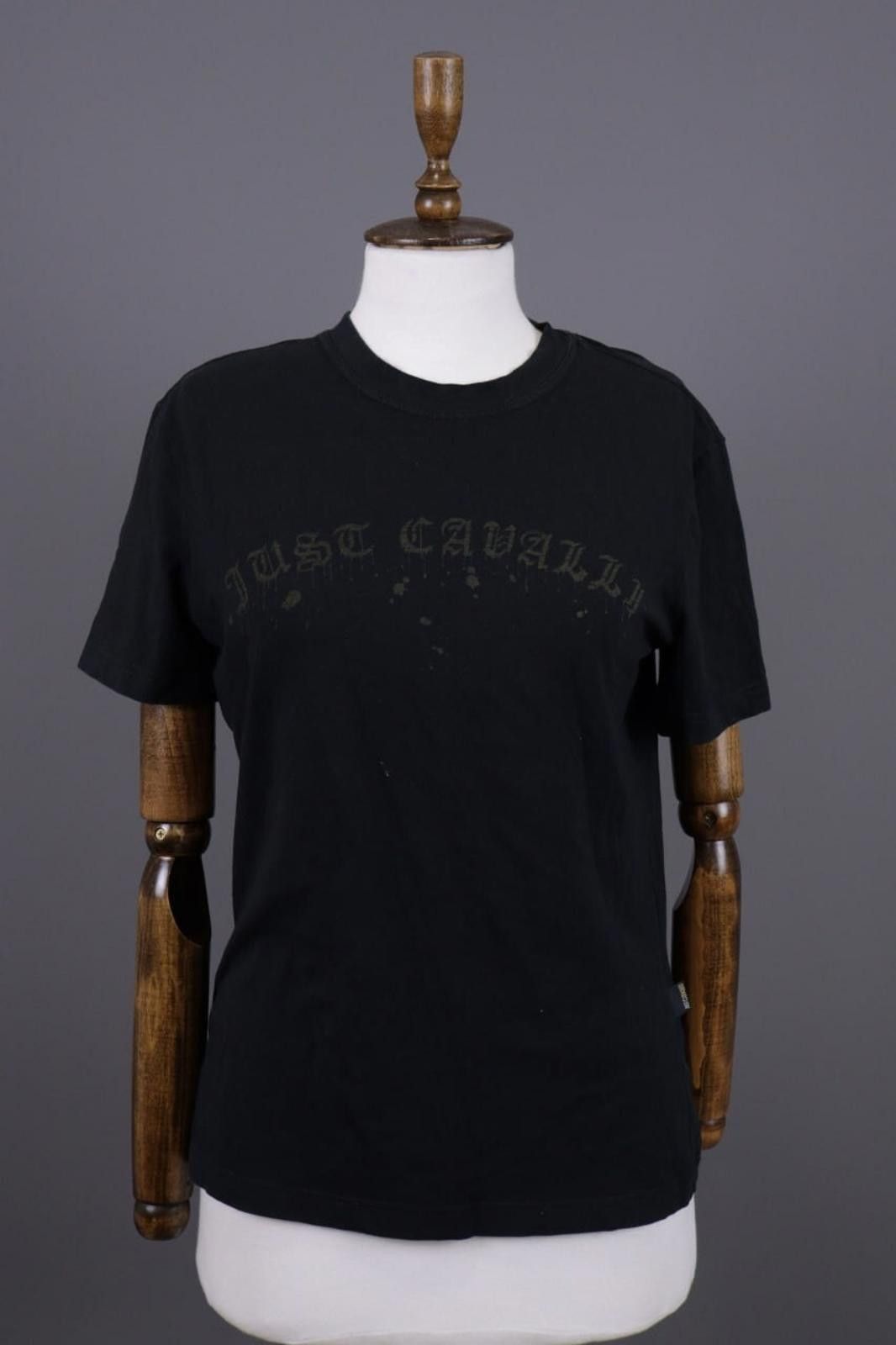 Just Cavalli Just Cavalli Black Big Logo Black T-Shirt Size L Size L / US 10 / IT 46 - 1 Thumbnail