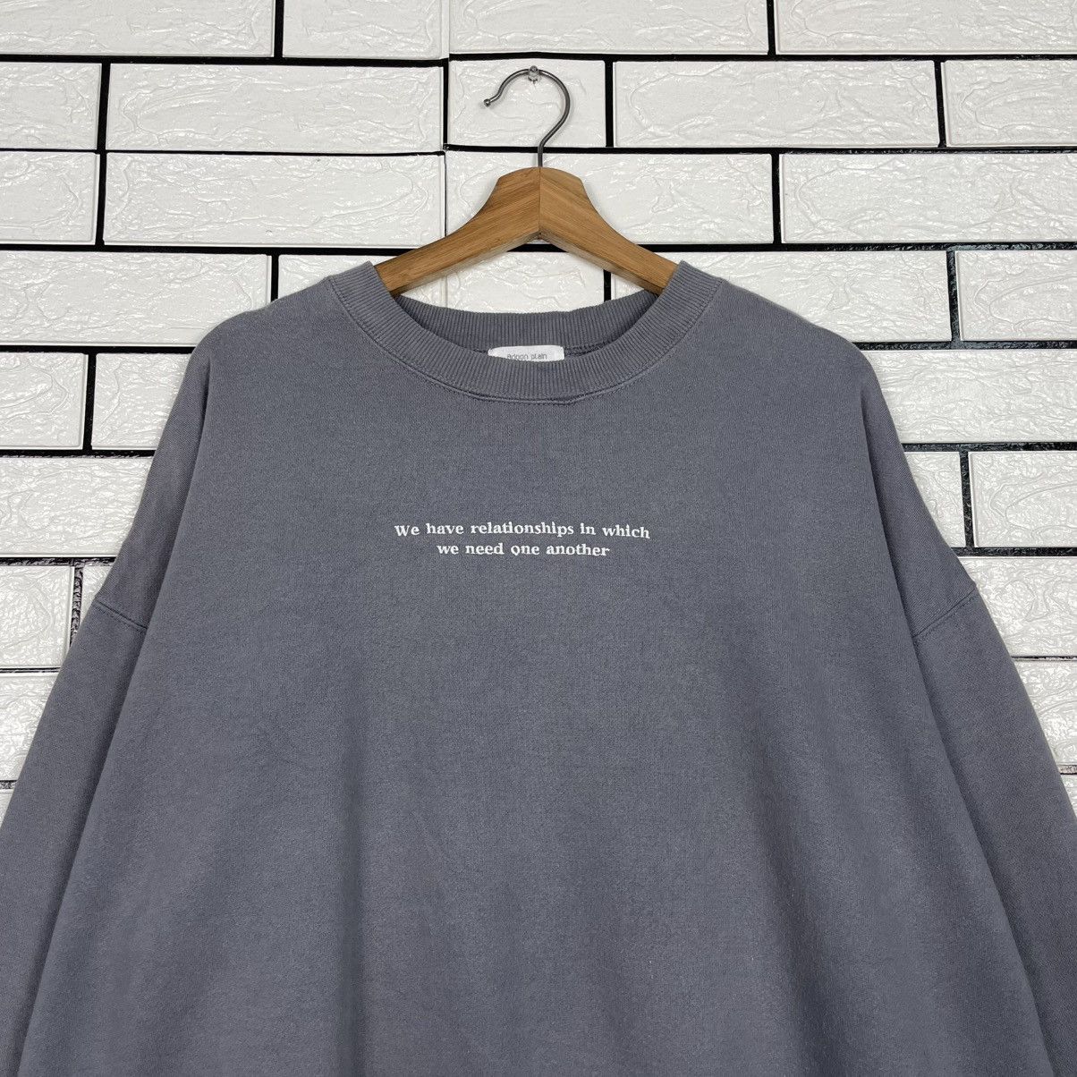 Japanese Brand Japanese Brand Adoon Plain Crewneck Sweatshirt Size US L / EU 52-54 / 3 - 3 Thumbnail