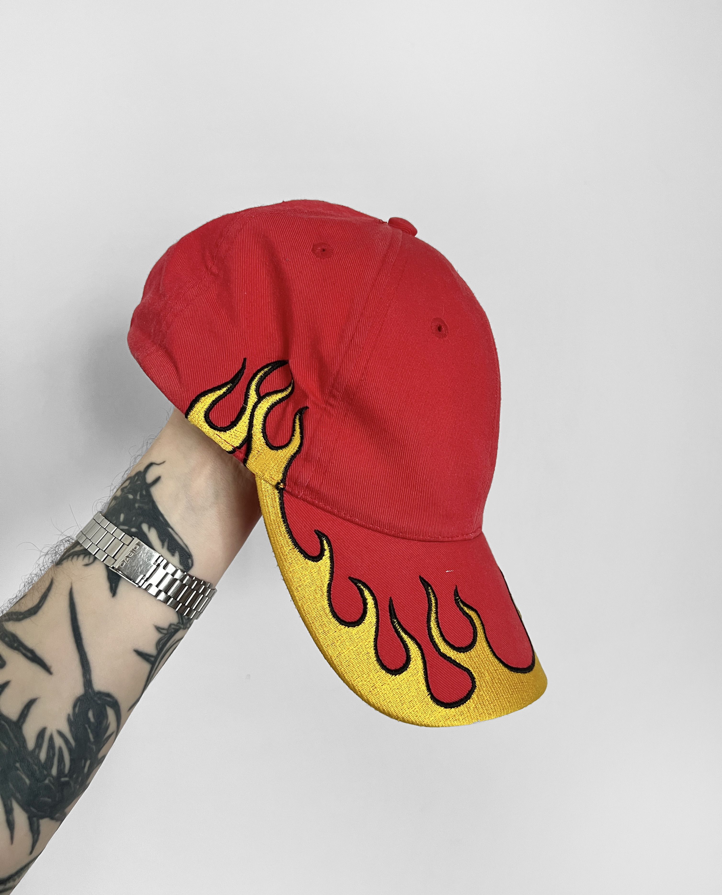 Vintage Y2K cap fire hat streetwear vintage Size ONE SIZE - 1 Thumbnail