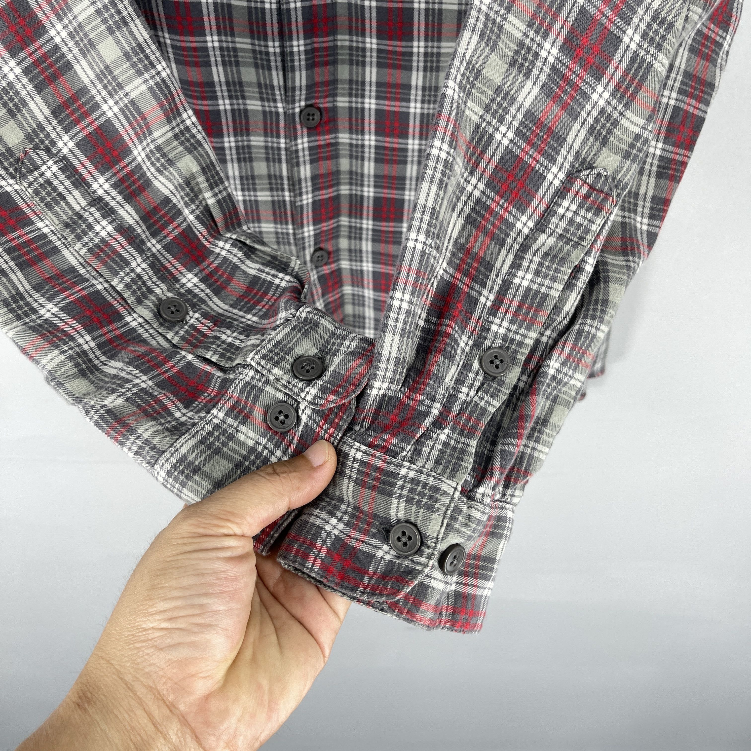 Columbia COLUMBIA Omni-Wick Checkered Gray/Red Flannel Size US XL / EU 56 / 4 - 7 Thumbnail