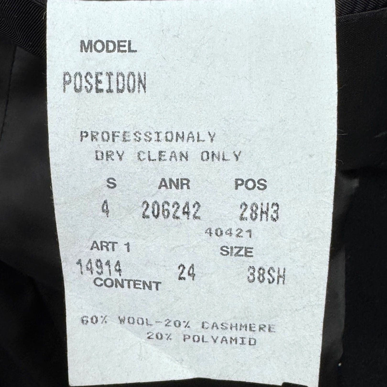 Hugo Boss HUGO BOSS Blazer Men’s Poseidon Wool/Cashmere 3-Button Black 38S USA Blazer Short Notch Single-Breasted 3-Button Mens Size 38R - 6 Thumbnail