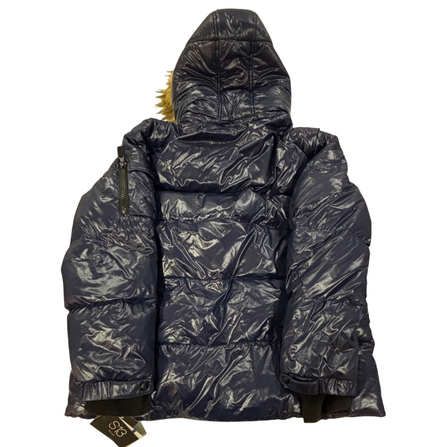 Other *R39 S13 Men's Faux Fur Lined Hoodie Puffer Jacket Navy XL Size US XL / EU 56 / 4 - 2 Thumbnail