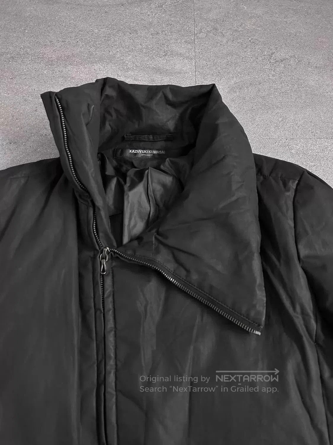 Kazuyuki Kumagai Attachment Black High Collar Light Jacket. Size US S / EU 44-46 / 1 - 2 Thumbnail