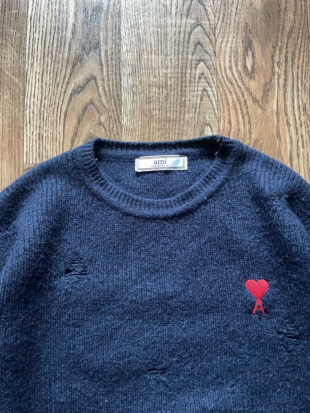 AMI AMI HEART ARCHIVE HEAVY KNITTED SWEATER Size S / US 4 / IT 40 - 4 Thumbnail