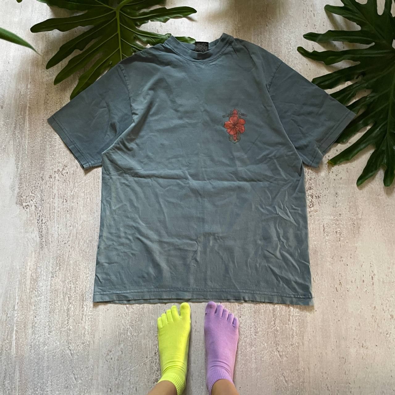 Quiksilver × Vintage VINTAGE Y2K QUIKSILVER AMAZING FLOWER RARE T SHIRT Size US L / EU 52-54 / 3 - 2 Thumbnail