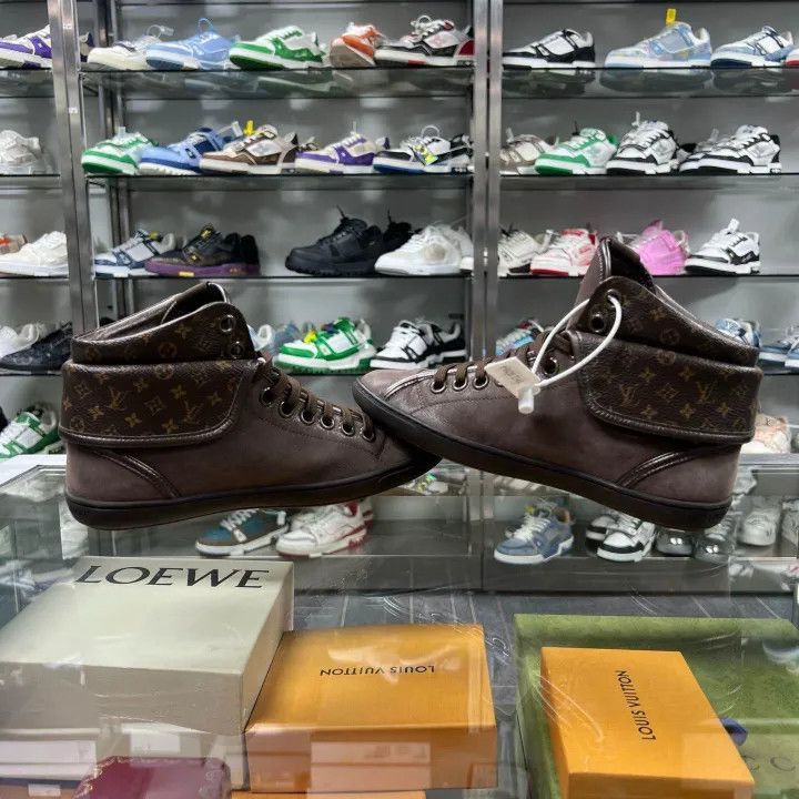 Louis Vuitton Louis Vuitton Casual High-Top Sneakers in Brown -2508 Size US 5 / EU 37 - 8 Thumbnail