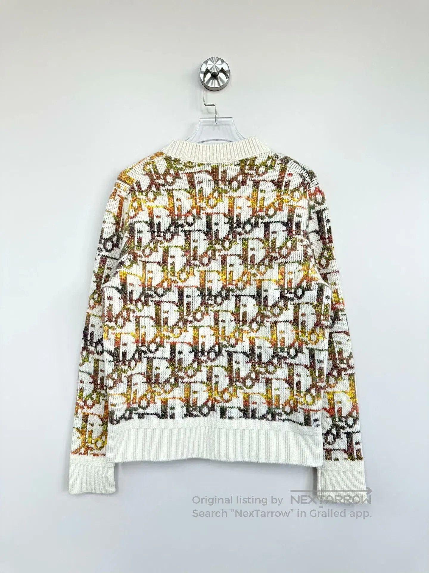 Dior Dior Yellow Colorful Full Print Logo Knit Sweater| Size XS / US 0-2 / IT 36-38 - 2 Thumbnail