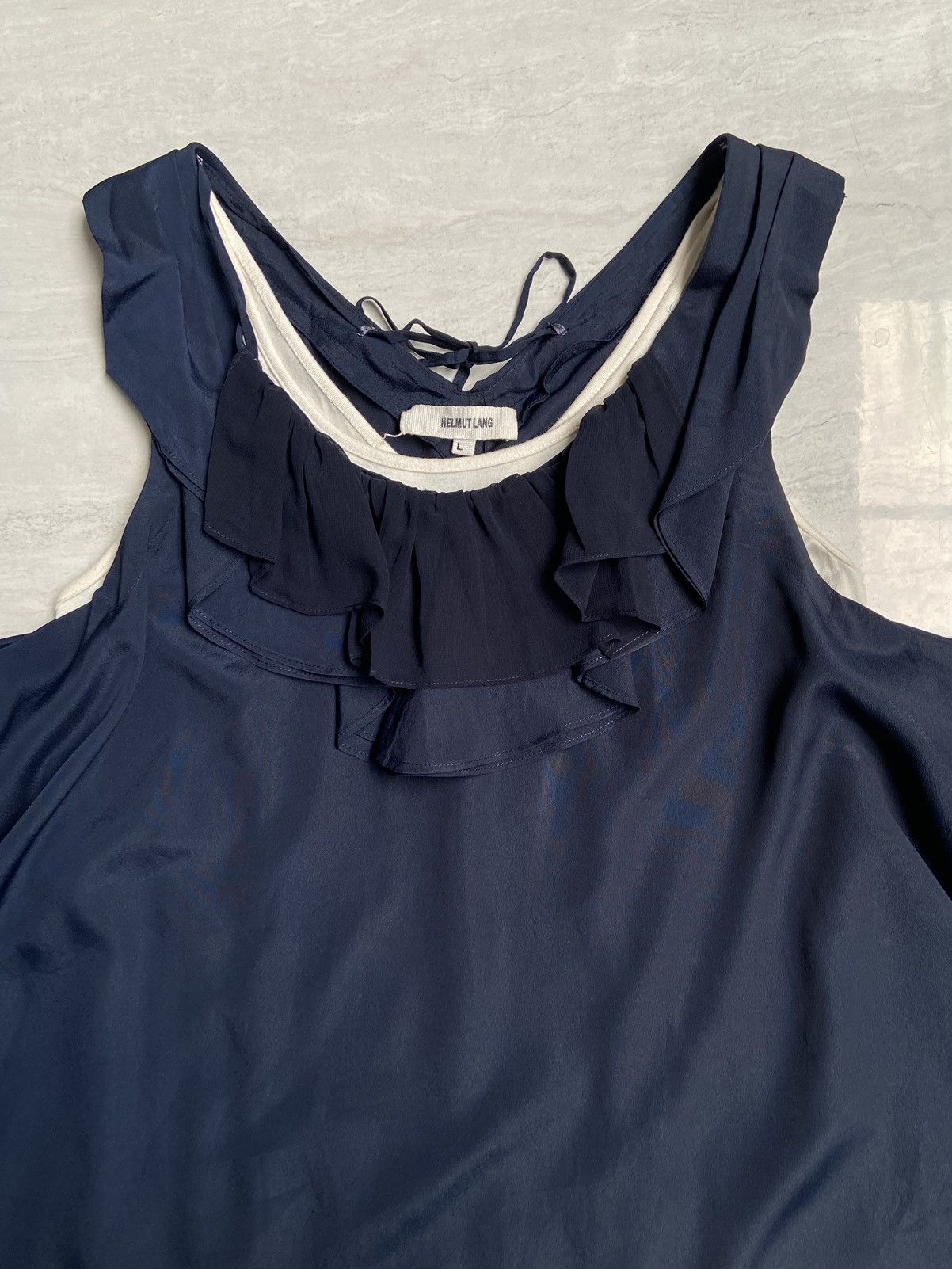Helmut Lang HELMUT LANG Navy Midi Dress Size XXS / US 00 / IT 34 - 11 Thumbnail