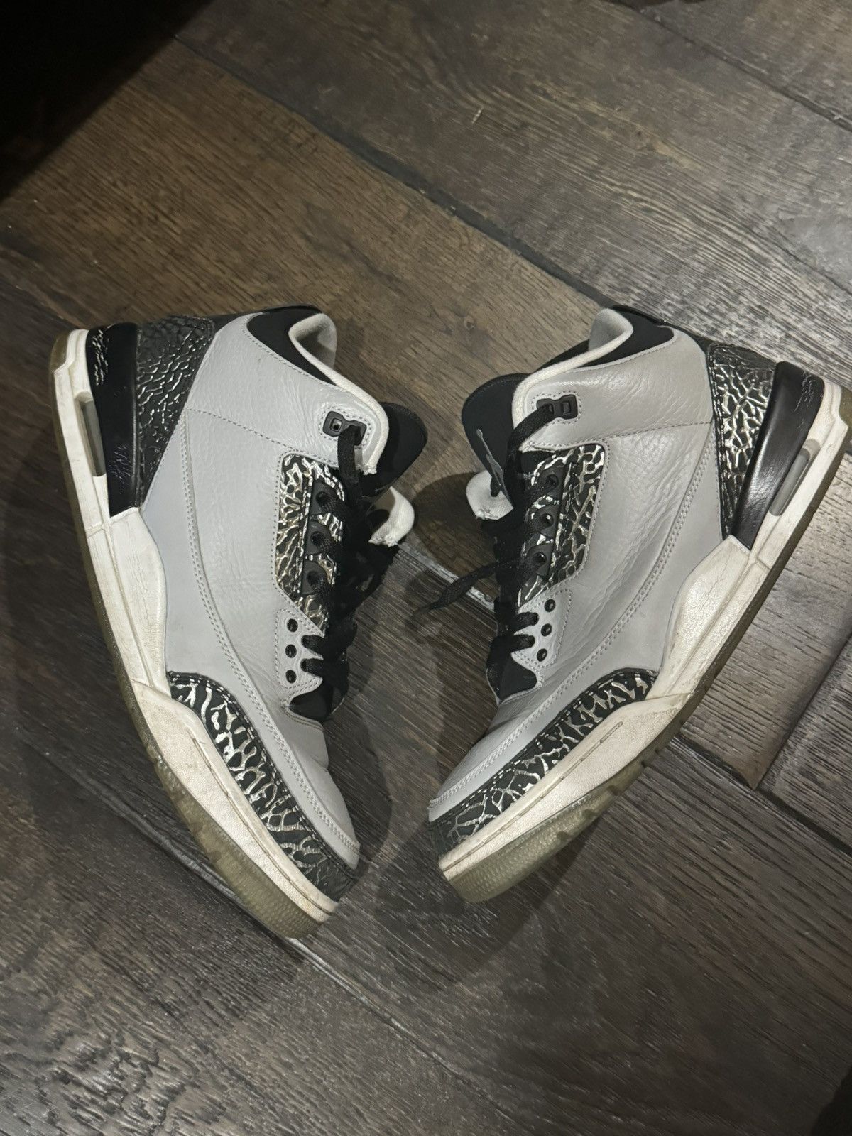 image of Jordan Nike Jordan 3 Wolf Grey Shoes, Men's (Size 11)