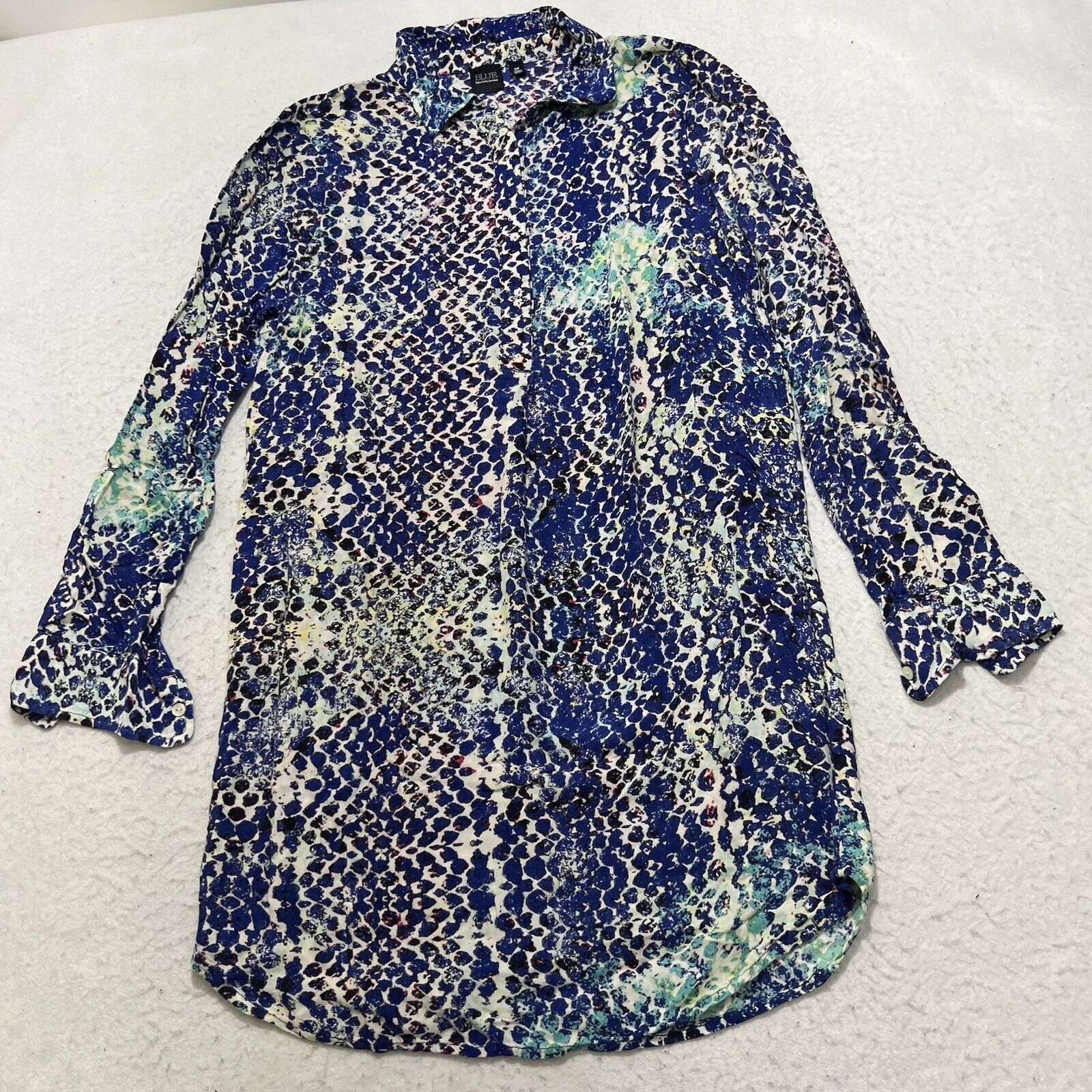 Saks Fifth Avenue Blue Saks Fifth Avenue Button Up Long Sleeve Top Size S / US 4 / IT 40 - 1 Thumbnail