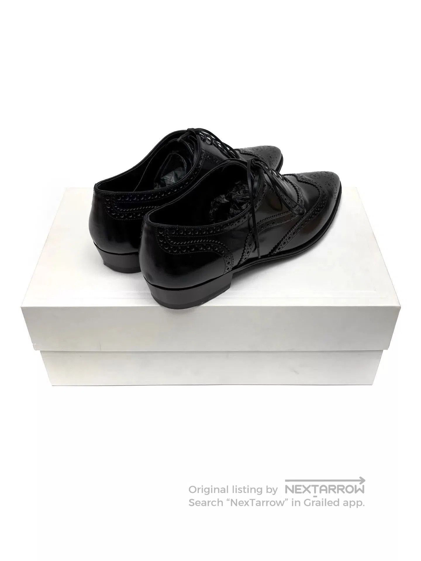 Celine Black Leather Brogue Formal Shoes Size 7. Size US 7 / EU 40 - 3 Thumbnail
