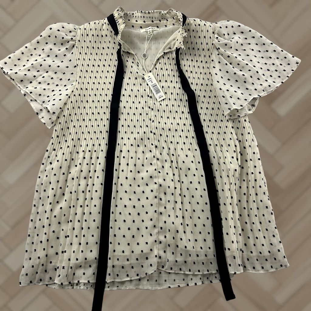 Vintage Max Studio Blouse Sleeve Ruffle Flowy Top Ivory S Womens Small Size S / US 4 / IT 40 - 1 Thumbnail
