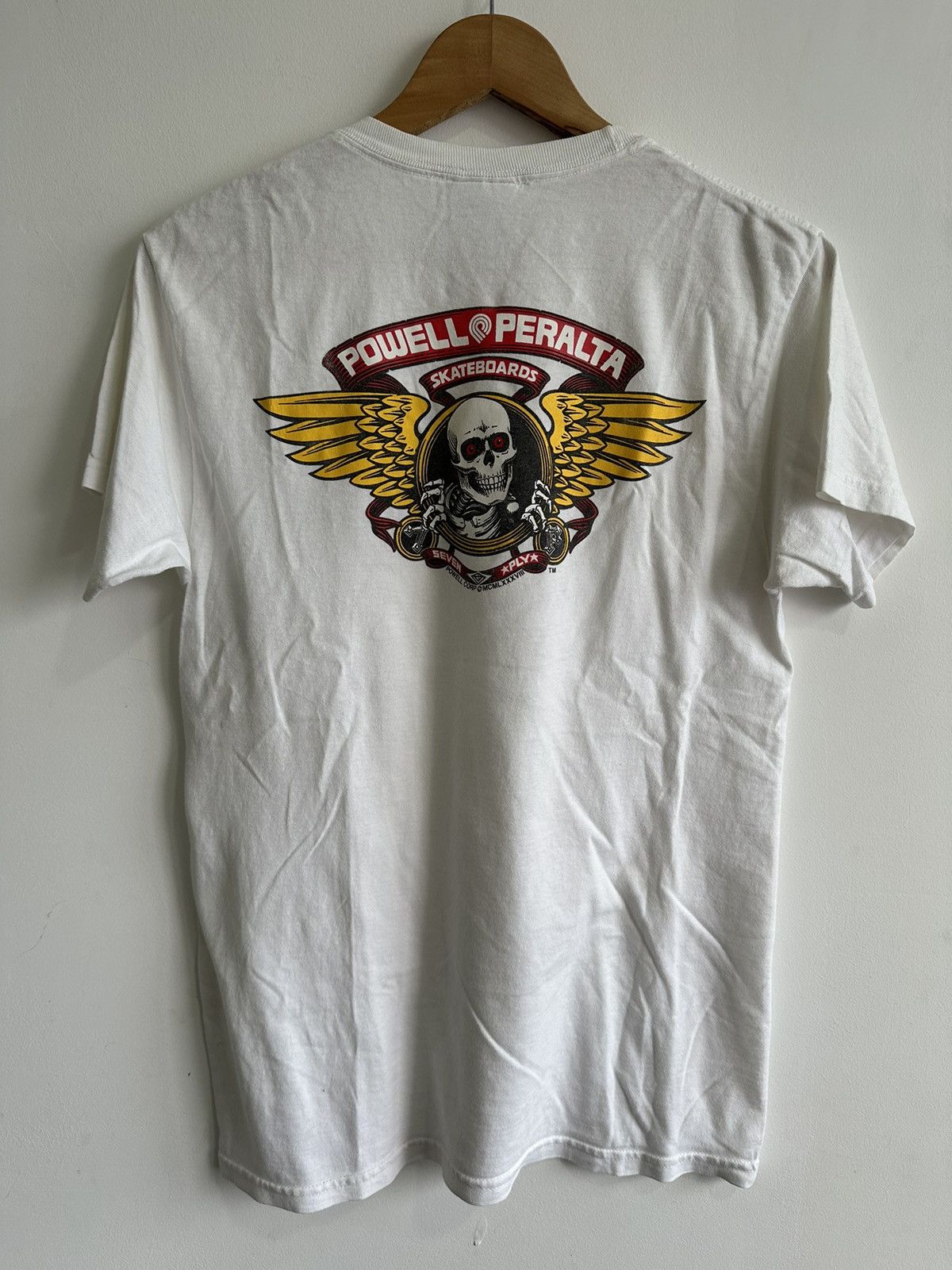 Powell Peralta × Vintage Vintage Powell Peralta Skateboards Skull Skate Tshirt Size US S / EU 44-46 / 1 - 4 Thumbnail
