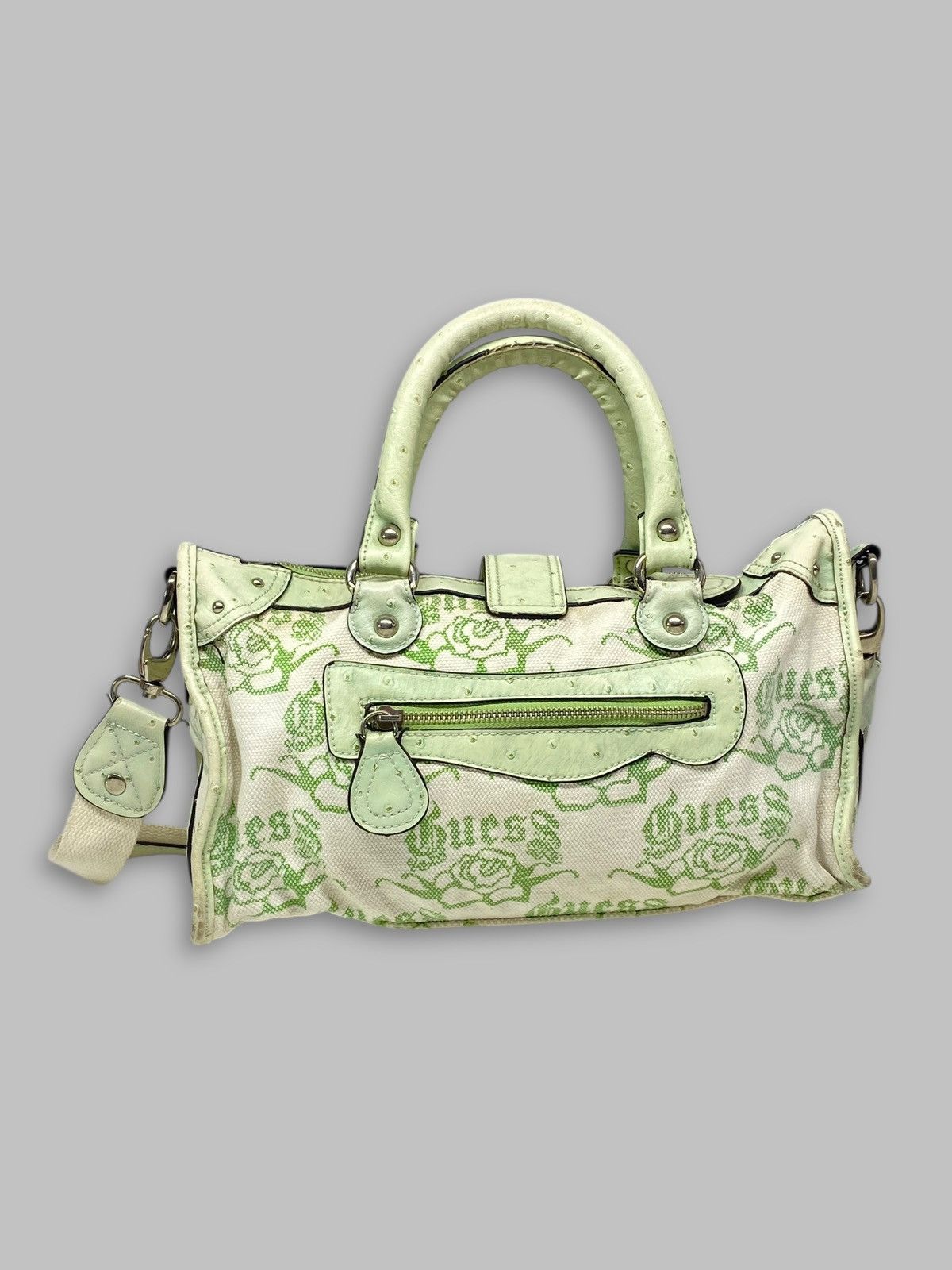 Guess 🔥 GUESS ROSE LOGO BAG Y2K GLAM GRUNGE PARIS HILTON ERA VIBES Size ONE SIZE - 2 Thumbnail