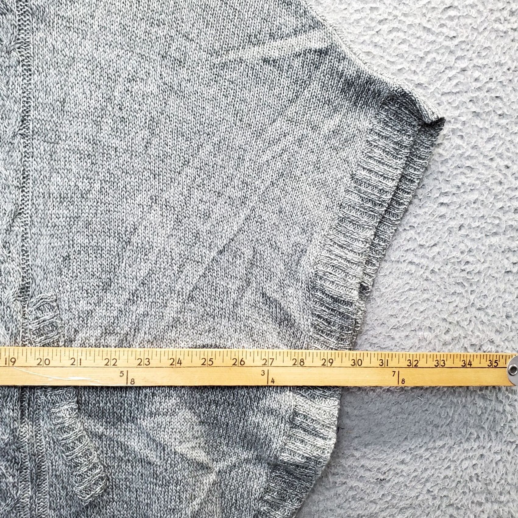 Vintage 89th & Madison Womens Size 2X Gray Poncho Sweater Pullover Tight Knit Turtleneck Knitwear Vest Style Sleeveless Shirt Size XXL / US 16-18 / IT 52-54 - 7 Thumbnail