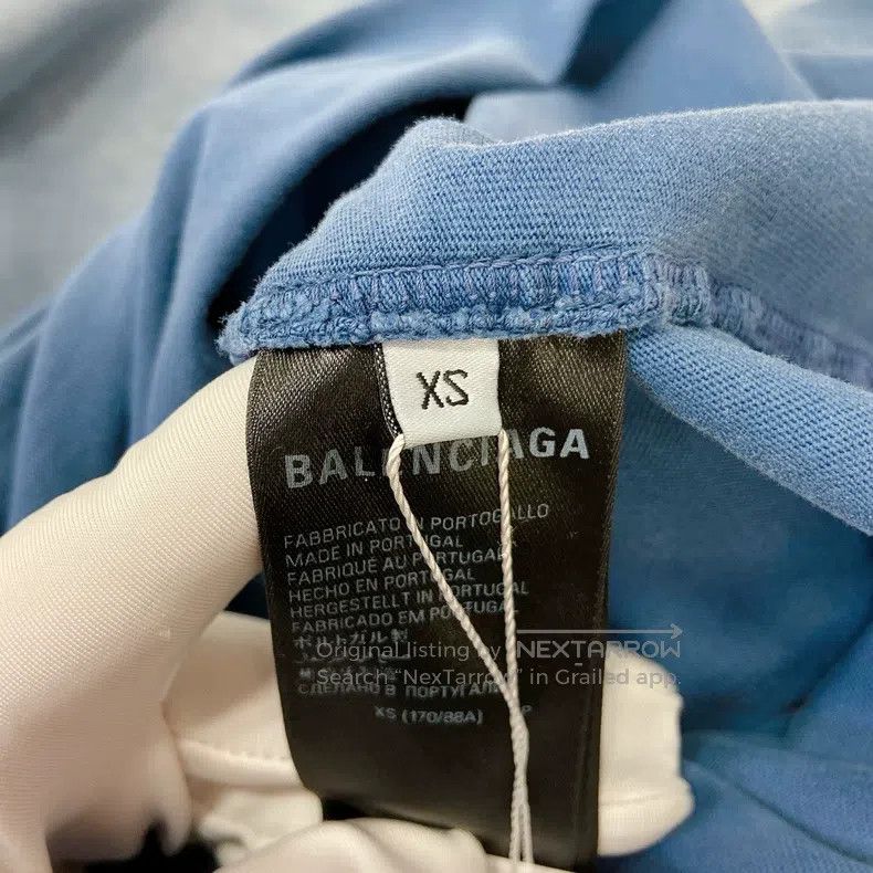 Balenciaga Balenciaga Blue Letter Short Sleeve Size US XS / EU 42 / 0 - 7 Thumbnail