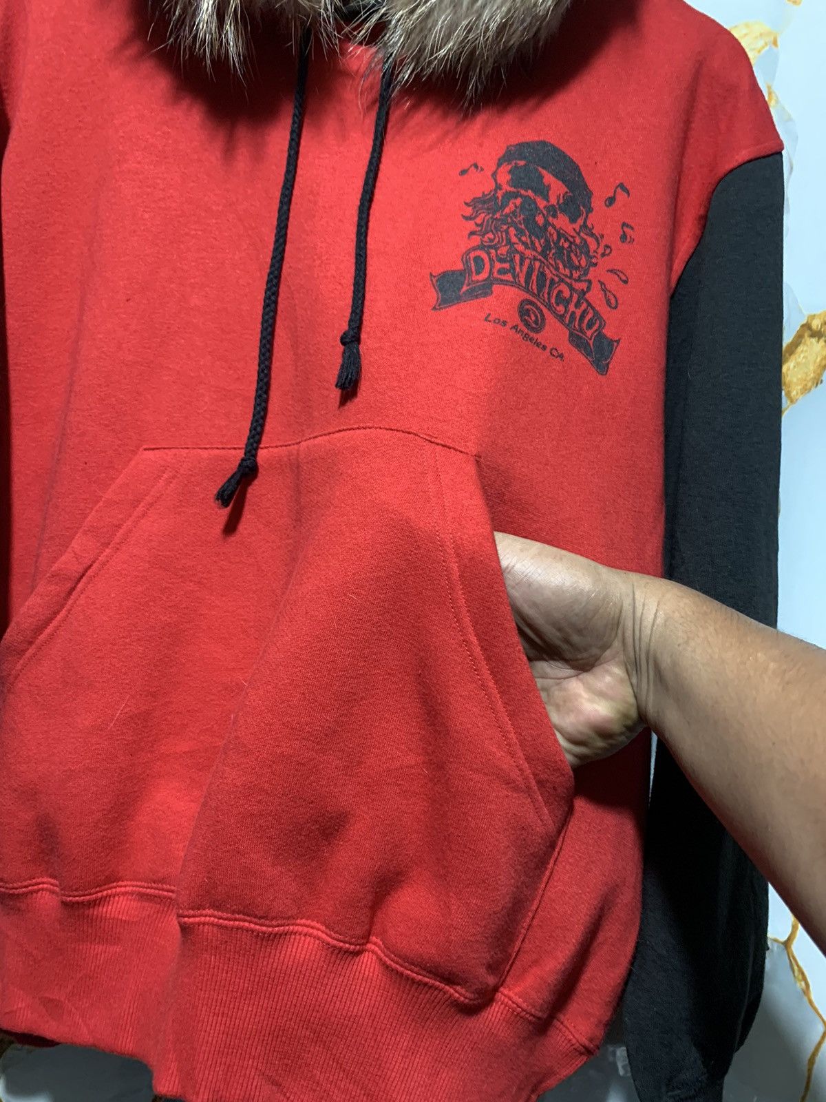 If Six Was Nine Devitchu Los Angeles rock punk skull pullover fur hoodie Size US M / EU 48-50 / 2 - 8 Thumbnail