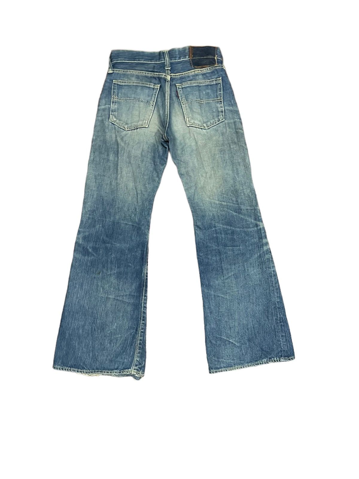 Vintage 60s Bell bottom Flared Bootcut Bigstone V Stitch VTG Jeans Size US 27 - 2 Thumbnail