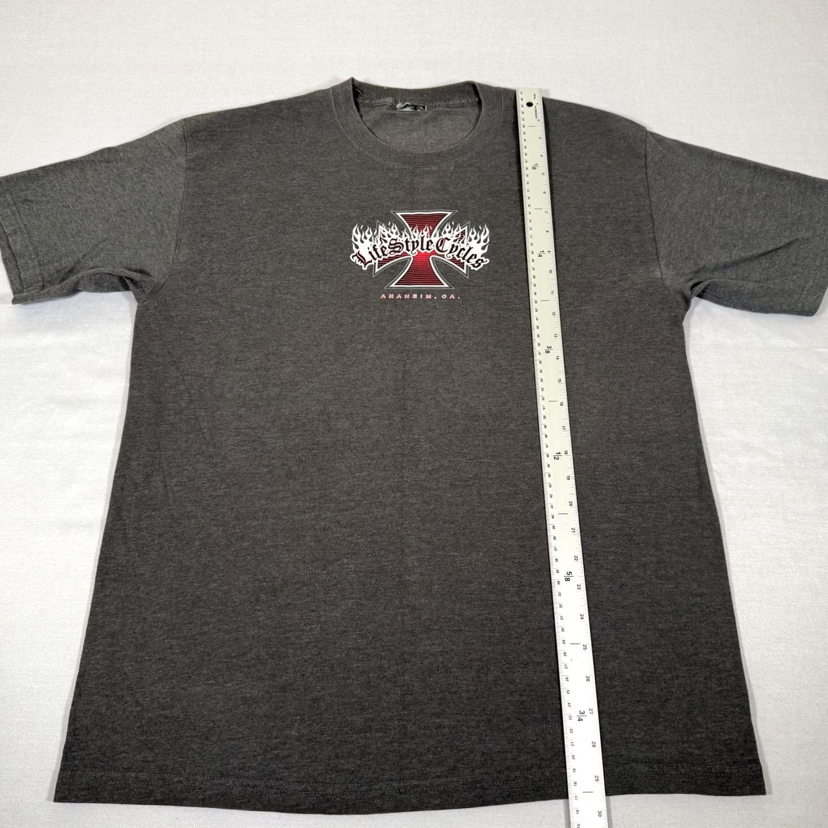 Vintage Vintage Shirt Mens Large Gray West Coast Choppers Flames Tribal Biker Surf Y2K Shirt T-Shirt Graphic Print Size US L / EU 52-54 / 3 - 6 Thumbnail