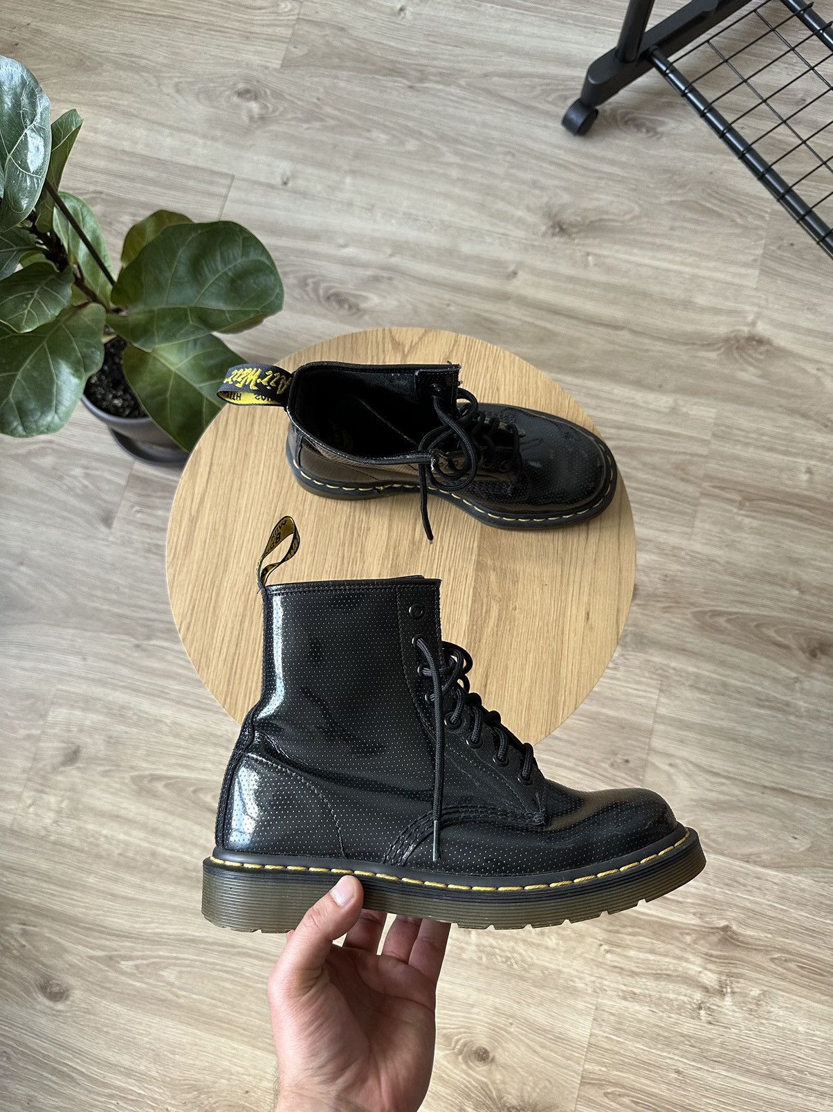Dr. Martens Dr. Martens Dot Leather Combat Boots Size US 8.5 / IT 38.5 - 2 Thumbnail