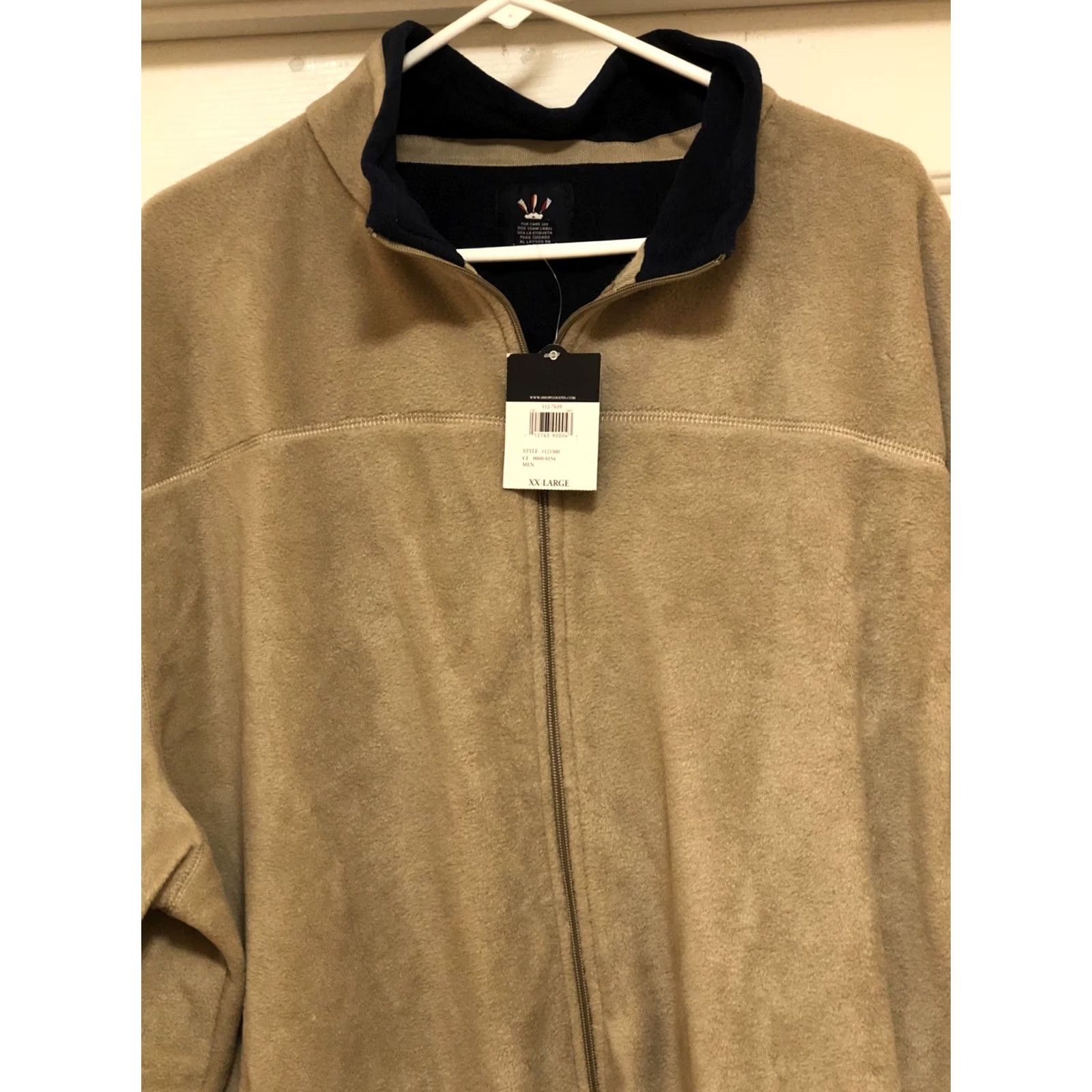 Vintage Ivy Crew Classic Fit Khaki Fleece Zip Up Jacket Mens XXL NWT New with Tags Beige Lightweight Zip Closure Casual Walking Polyester Jacket Size US XXL / EU 58 / 5 - 4 Thumbnail