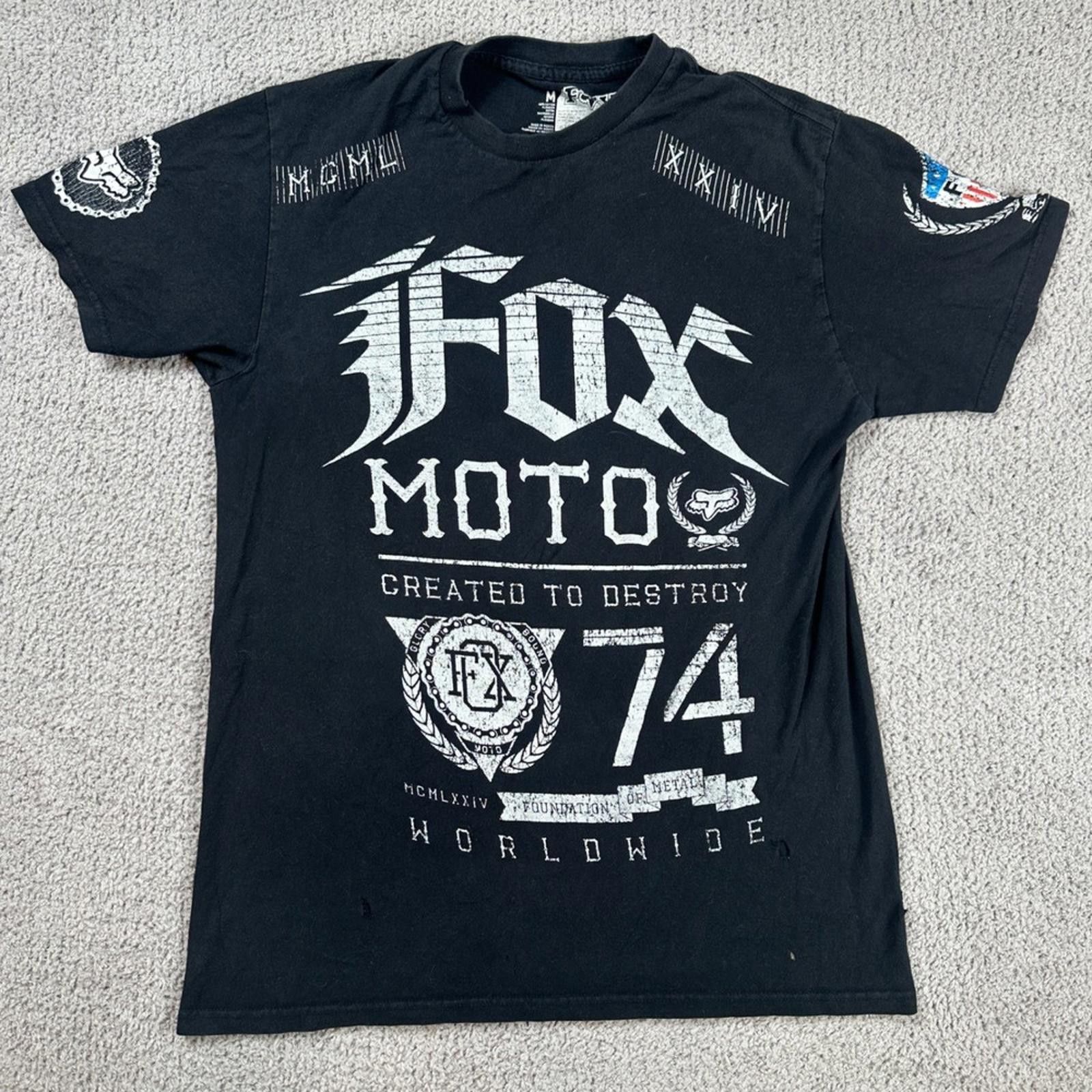 Fox Racing Fox Racing Moto T Shirt Mens M Black Motocross Size US M / EU 48-50 / 2 - 1 Thumbnail