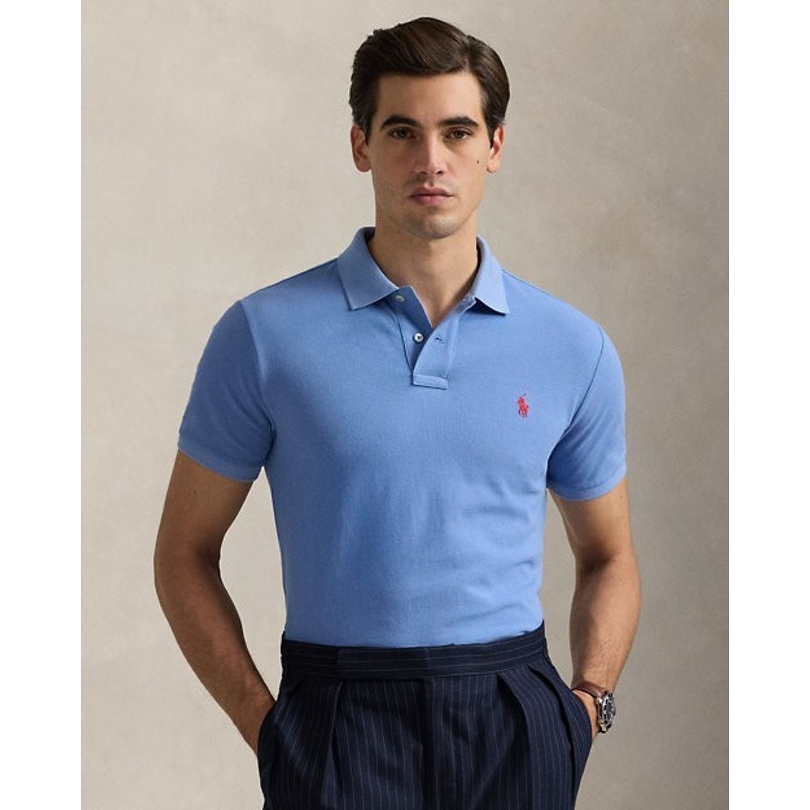 Ralph Lauren Polo Ralph Lauren The Iconic Mesh Polo Shirt Blue Large Mens Size US L / EU 52-54 / 3 - 1 Thumbnail