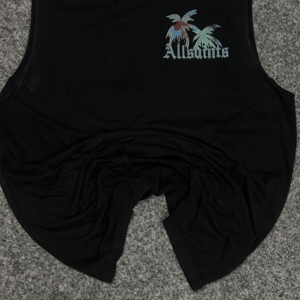 Allsaints Luxury Allsaints Tank Top Sleeves Big Logo Trashed 00s USA Size US XL / EU 56 / 4 - 6 Thumbnail