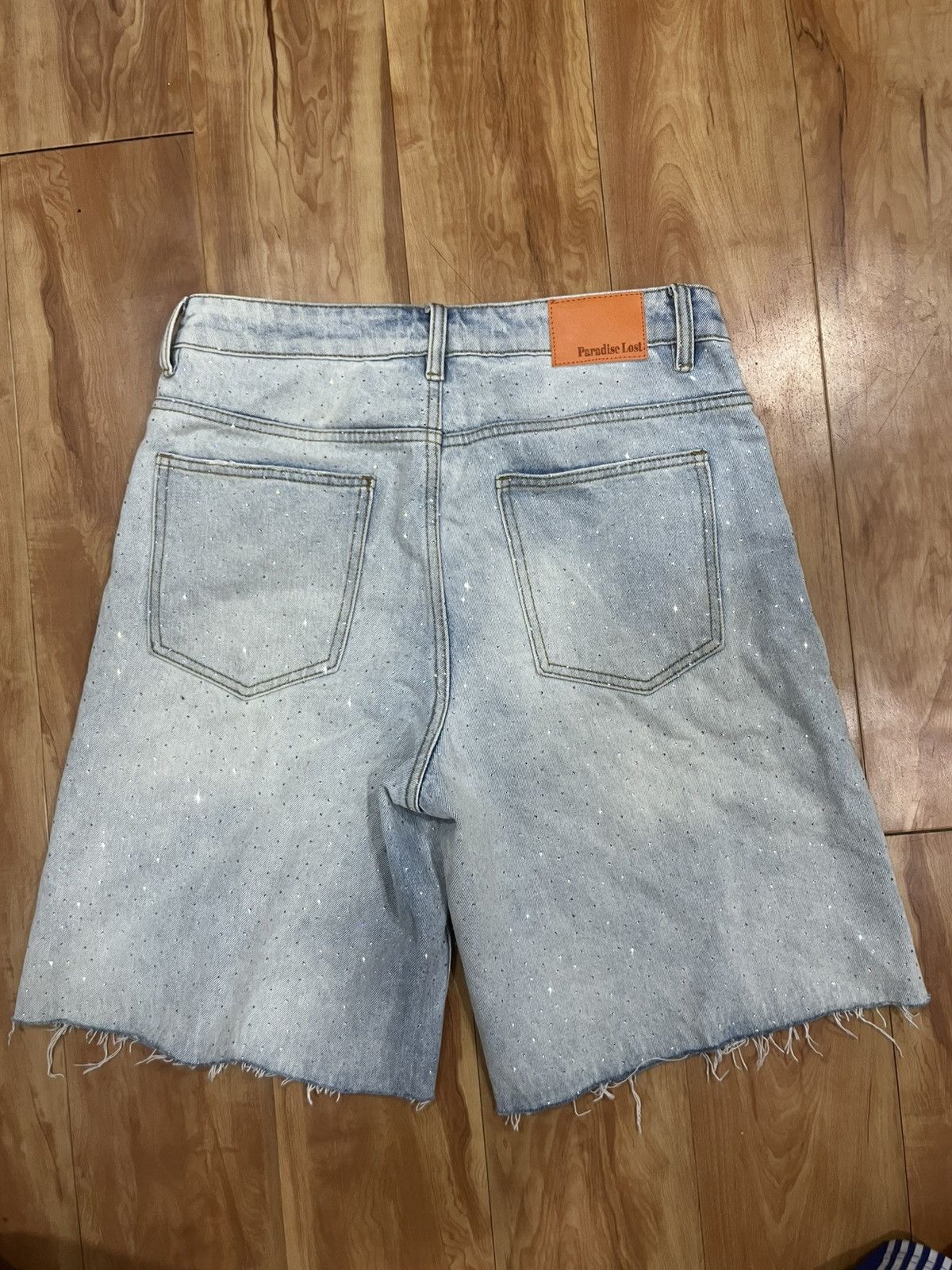 Paradise Paradise lost Rhinestone Denim Shorts Size US 30 / EU 46 - 2 Thumbnail