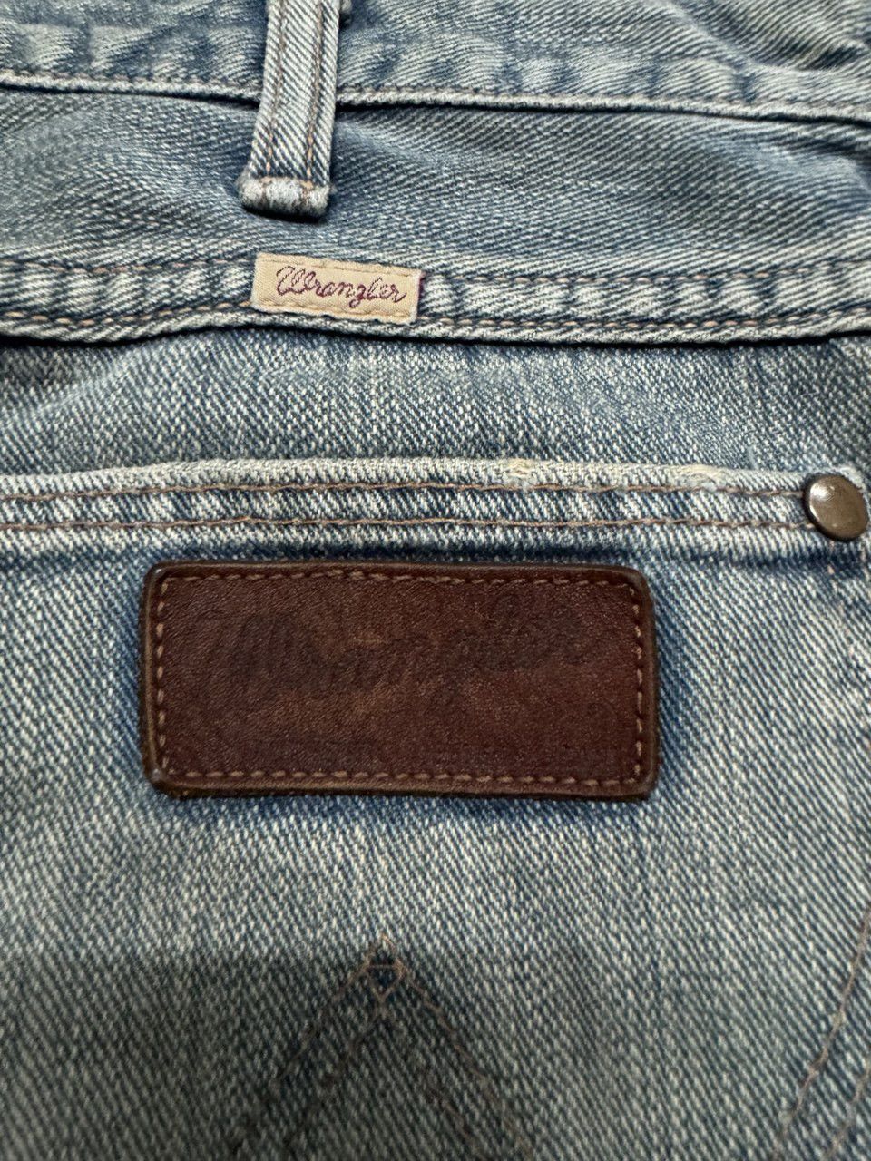 Other INSANE THRASHED 90s Wrangler Mudwash Distressed Sick Style Size US 30 / EU 46 - 18 Thumbnail