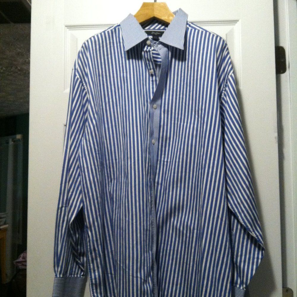 Sean John SEAN JOHN MEN'S BLUE 100%COTTON CASUAL SHIRT SIZE: XXL Size US XXL / EU 58 / 5 - 3 Thumbnail
