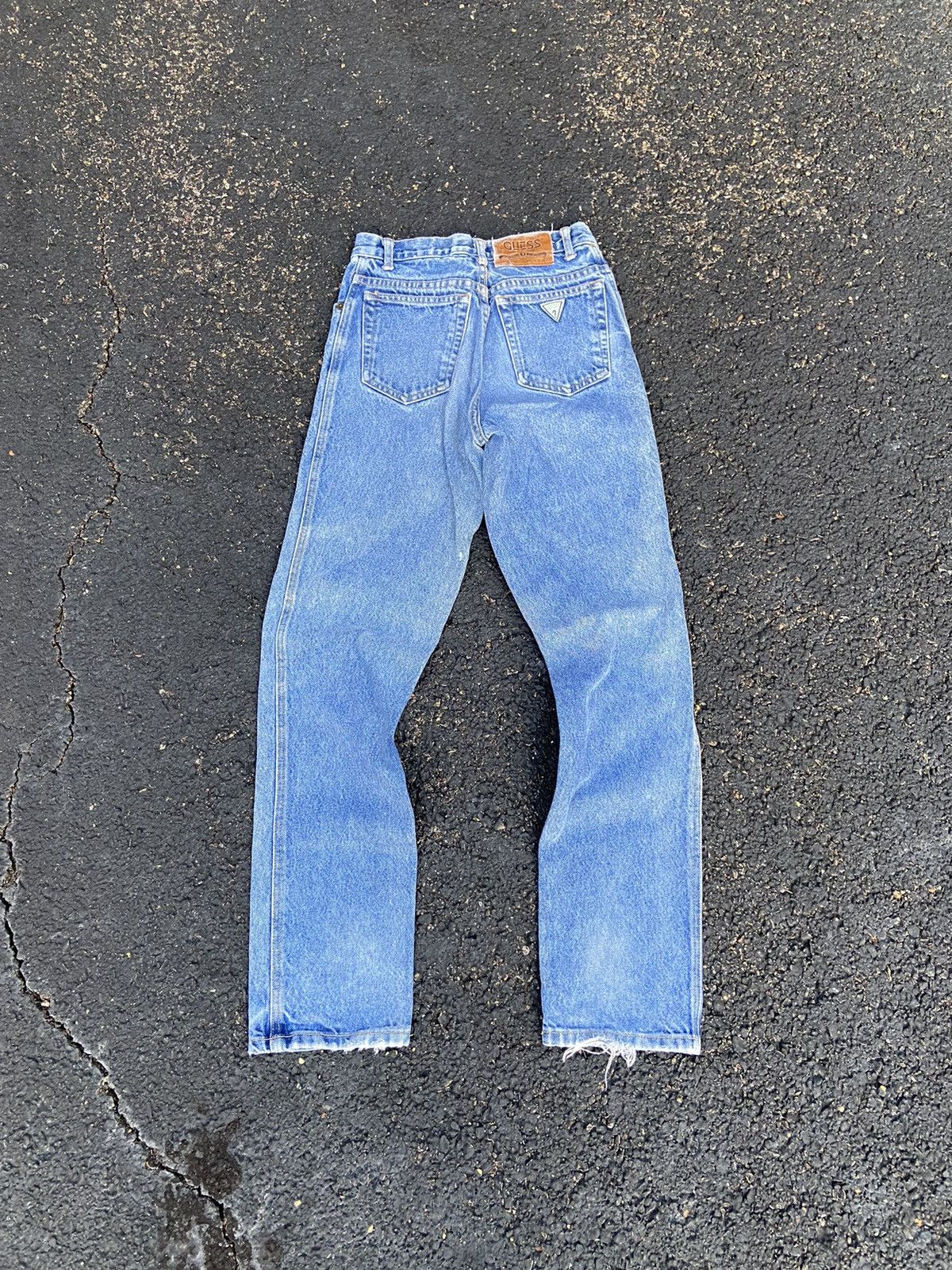 Guess Vintage 90’s Faded USA Made Guess Blue Jeans Unique Size US 26 / EU 42 - 1 Thumbnail
