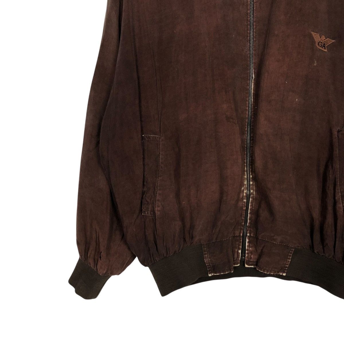 Giorgio Armani 🔥VINTAGE BOMBER JACKET GIRGIO ARMANI BIG LOGO EMBROIDERY Size US M / EU 48-50 / 2 - 6 Thumbnail